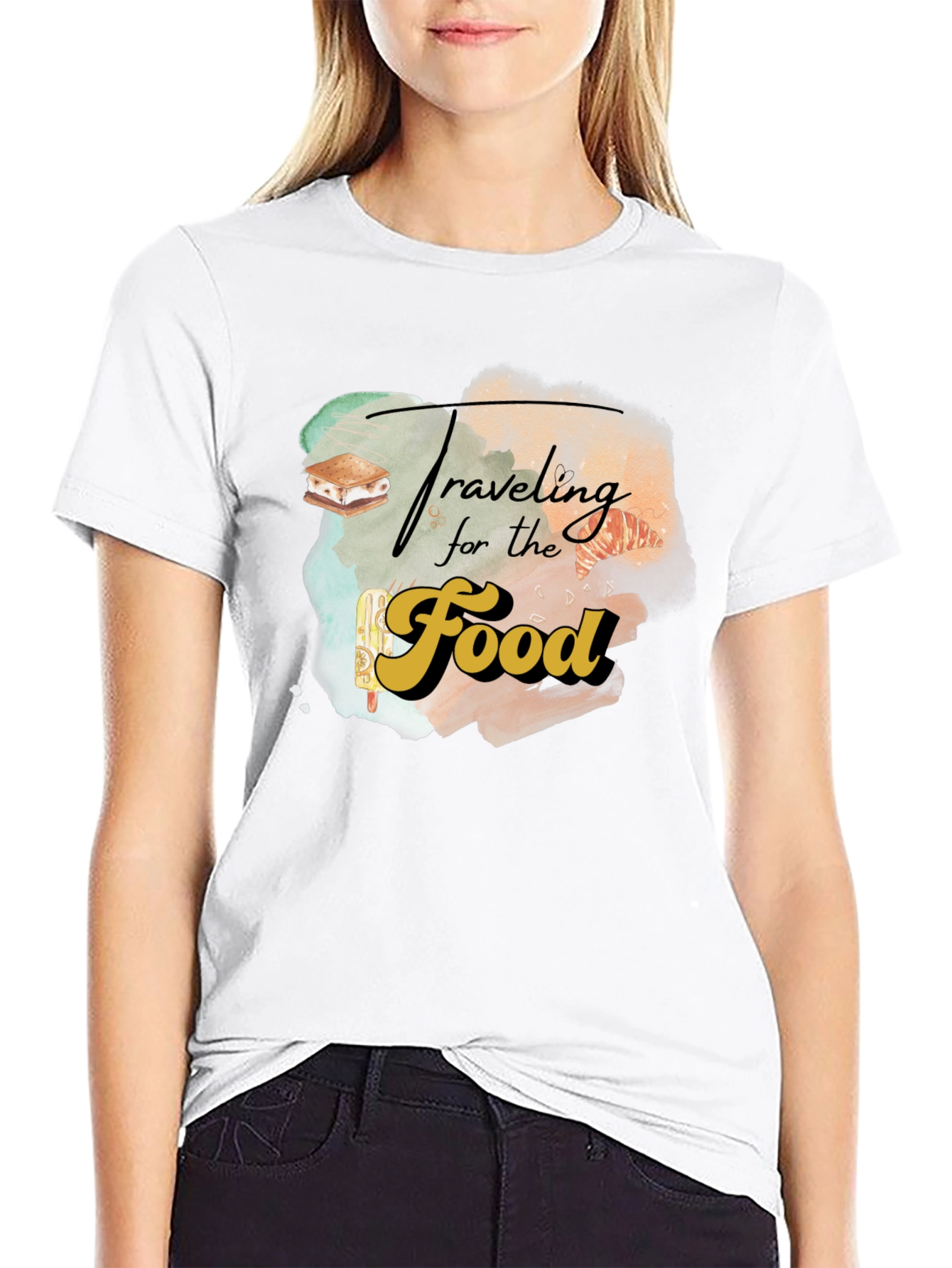 Traveling for the Food Graphic T-Shirt