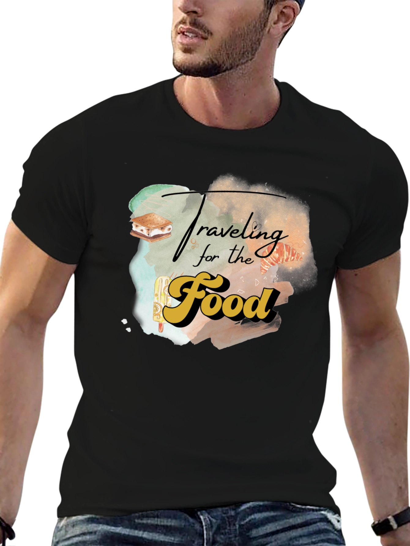 Traveling for the Food Graphic T-Shirt