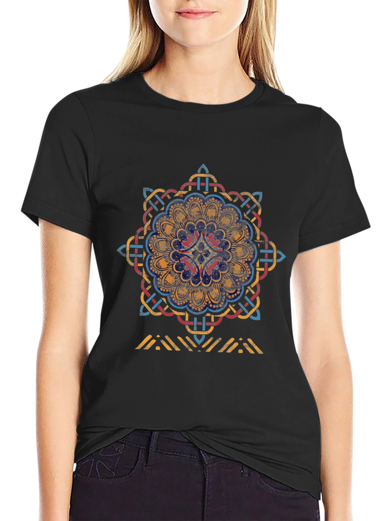 Celtic Mandala Graphic Tee - Black