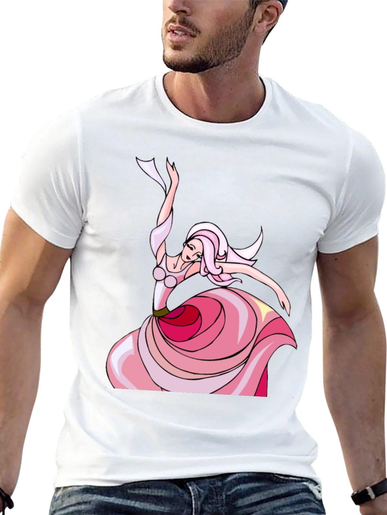 Whimsical Dancer Graphic Tee - Black