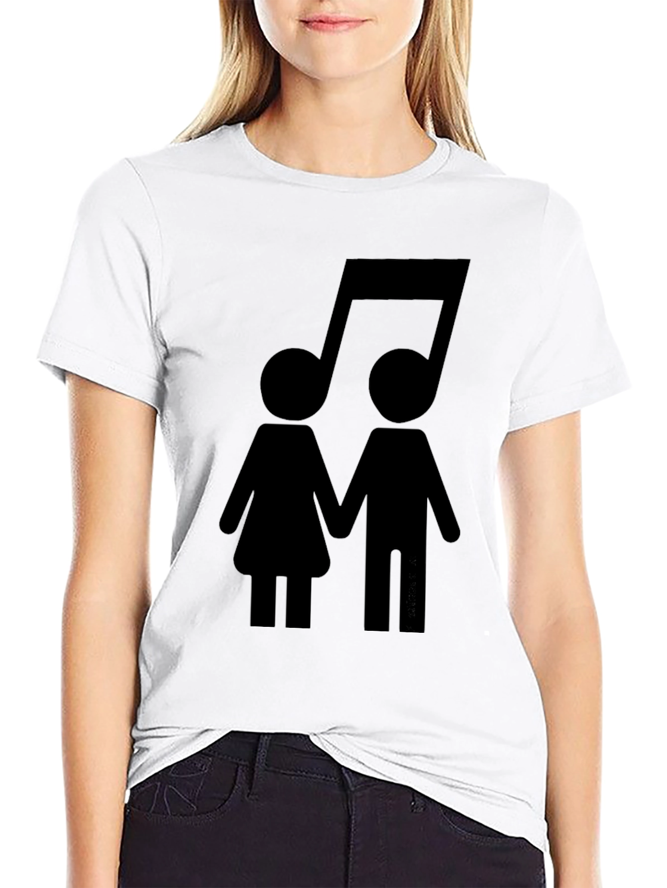 Musical Couple Black T-Shirt