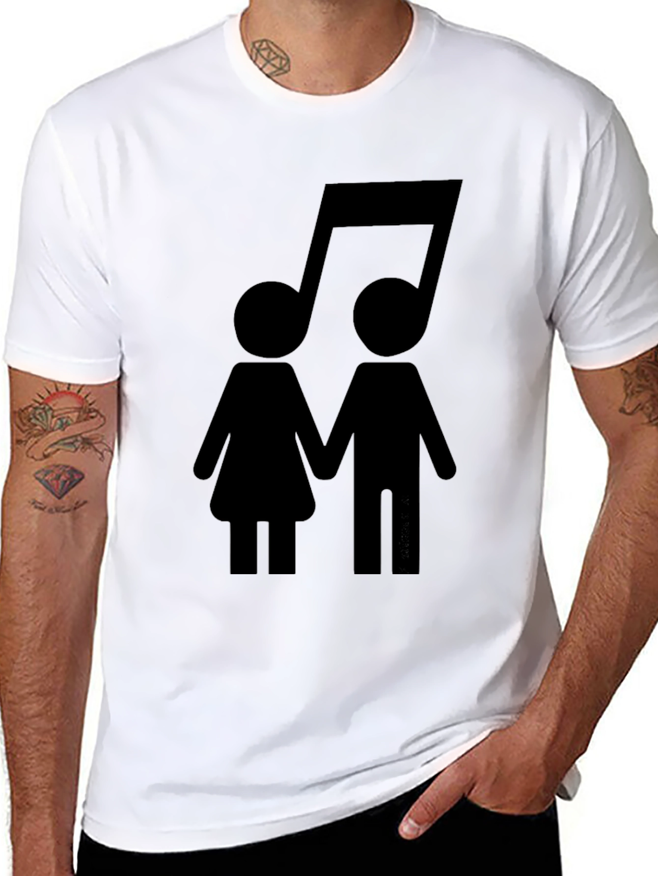 Musical Couple Black T-Shirt