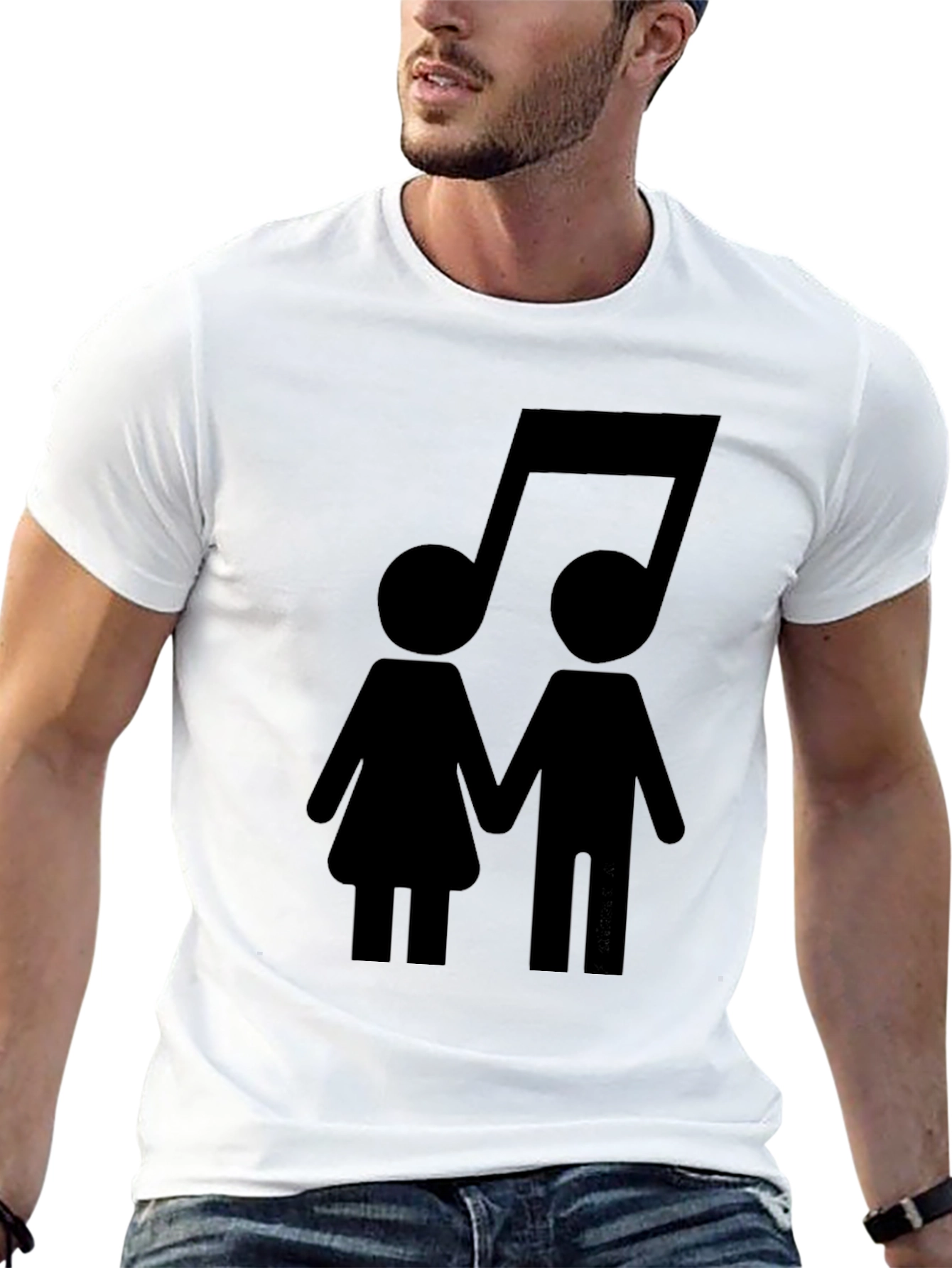 Musical Couple Black T-Shirt