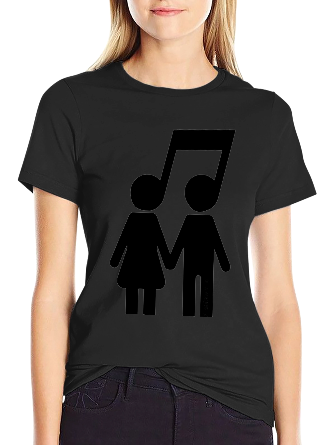 Musical Couple Black T-Shirt