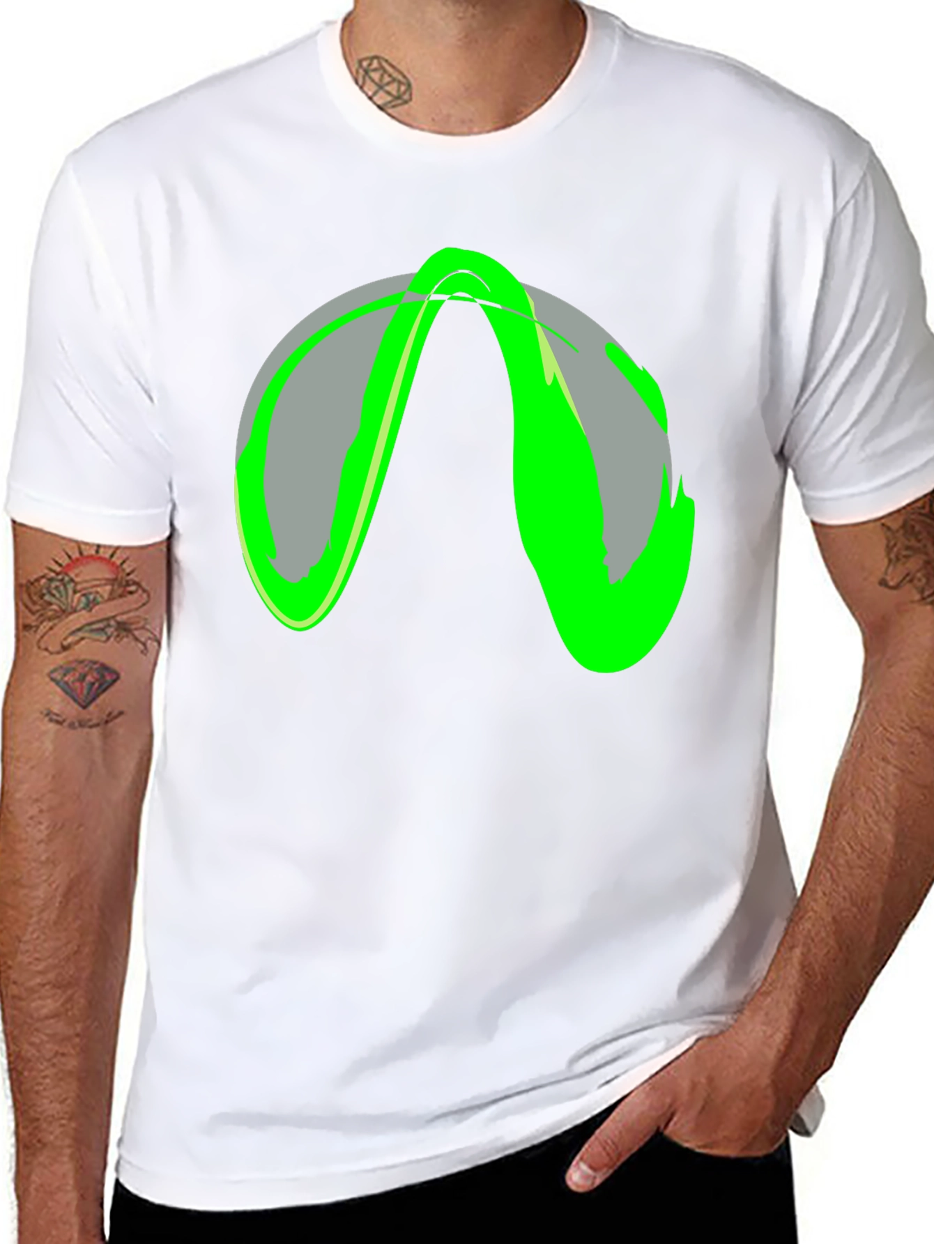Abstract Graphic Print Black Casual T-Shirt