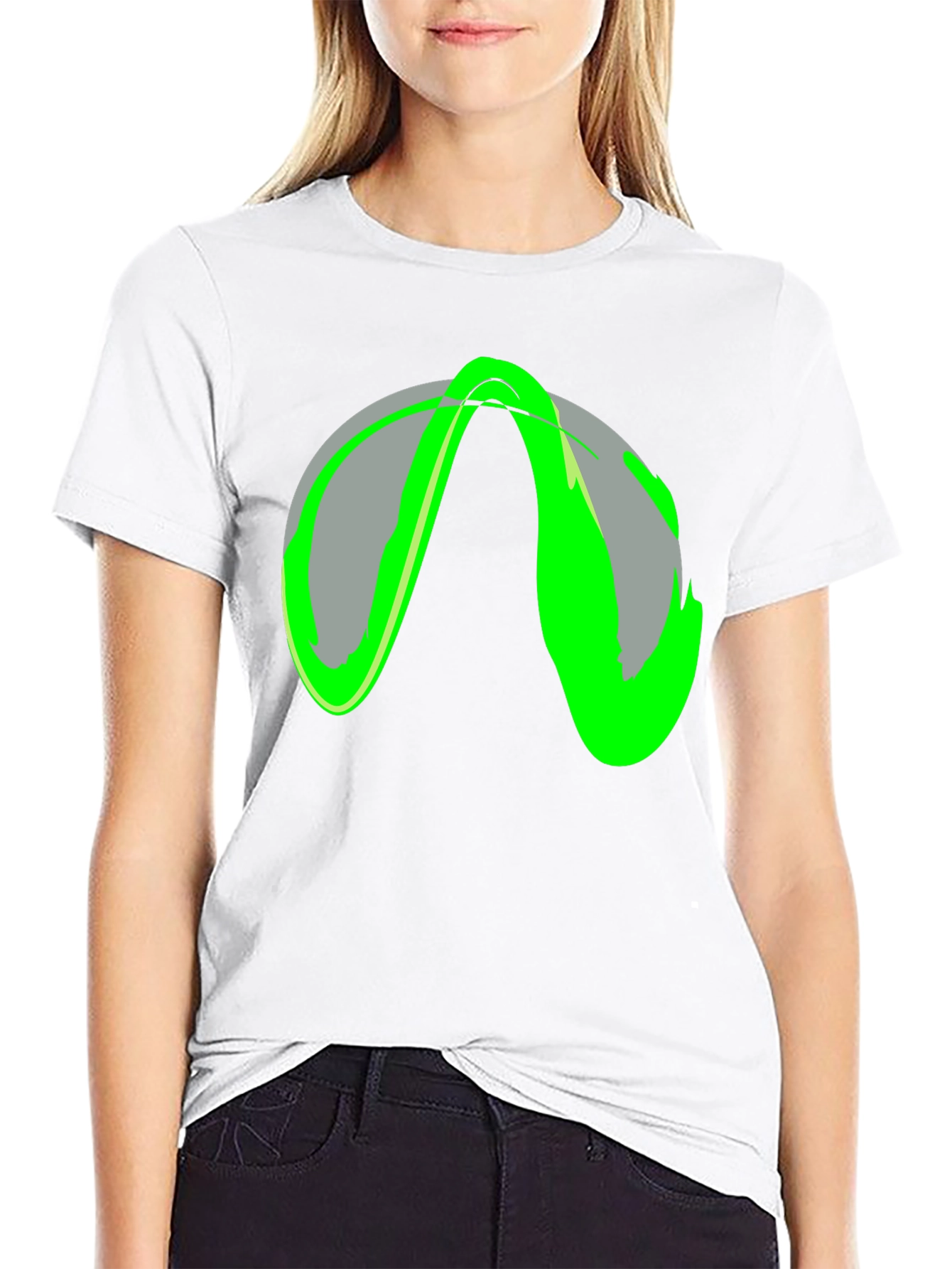Abstract Graphic Print Black Casual T-Shirt
