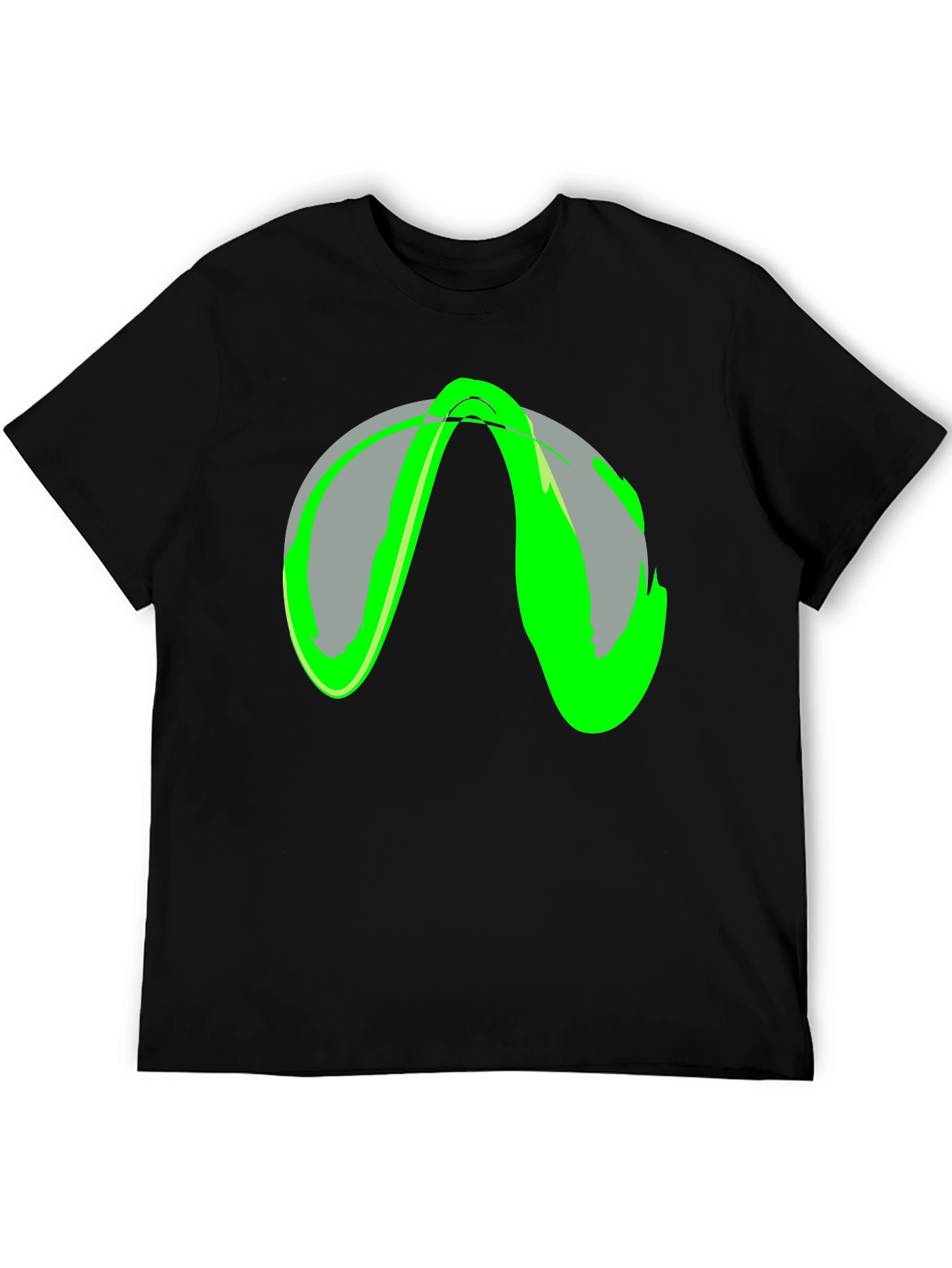 Abstract Graphic Print Black Casual T-Shirt