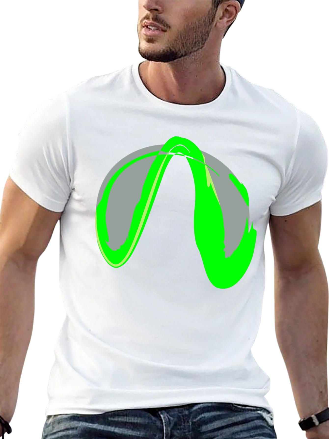 Abstract Graphic Print Black Casual T-Shirt