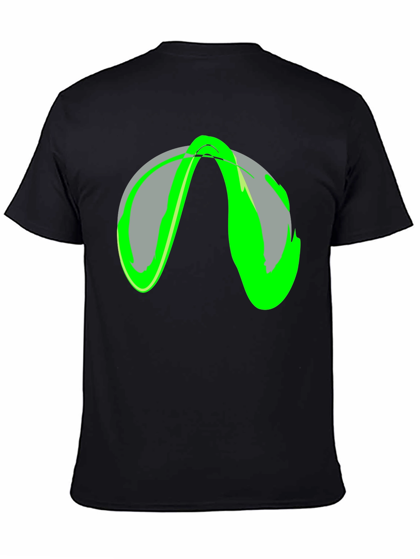 Abstract Graphic Print Black Casual T-Shirt