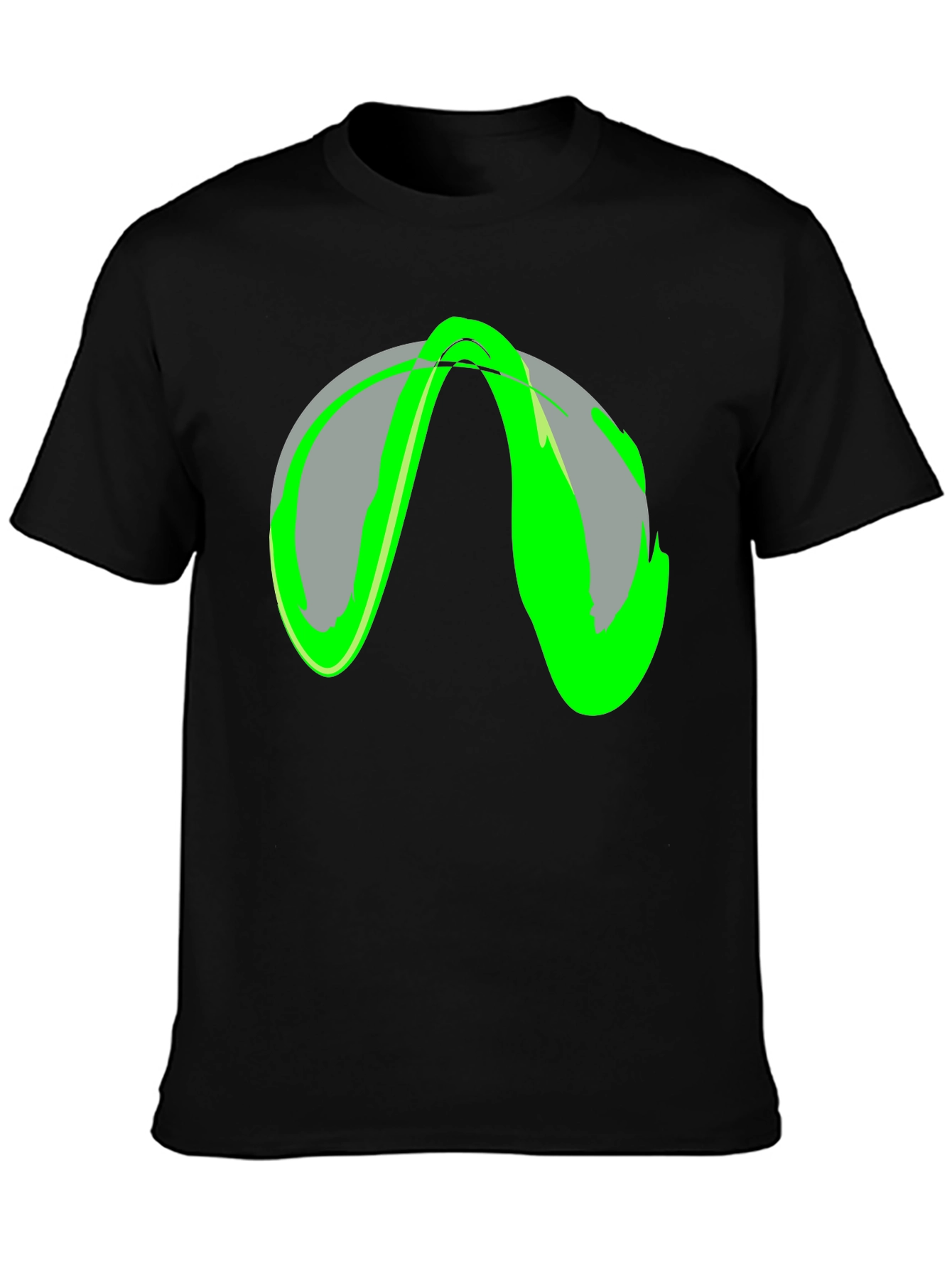 Abstract Graphic Print Black Casual T-Shirt
