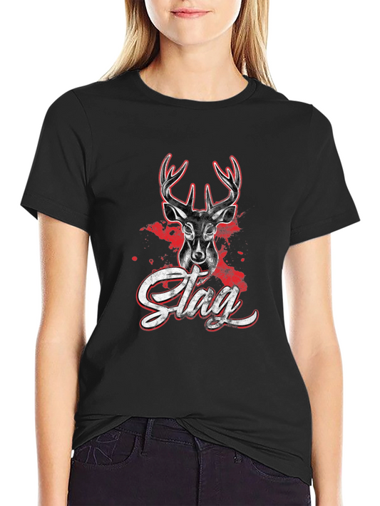 Stag Graphic T-Shirt - Mens Casual Tee