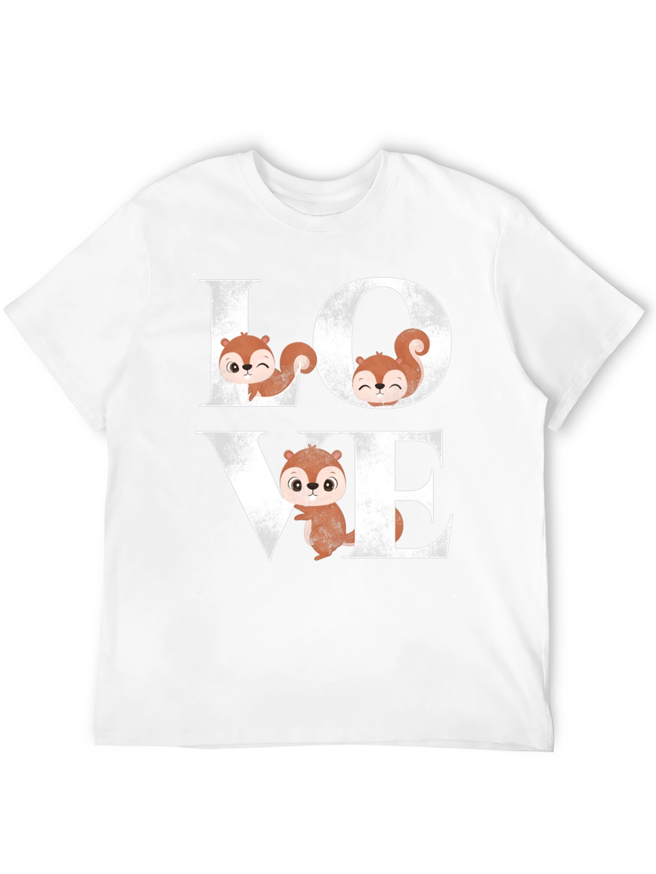 Squirrel Love Graphic T-Shirt Cute Animal Tee