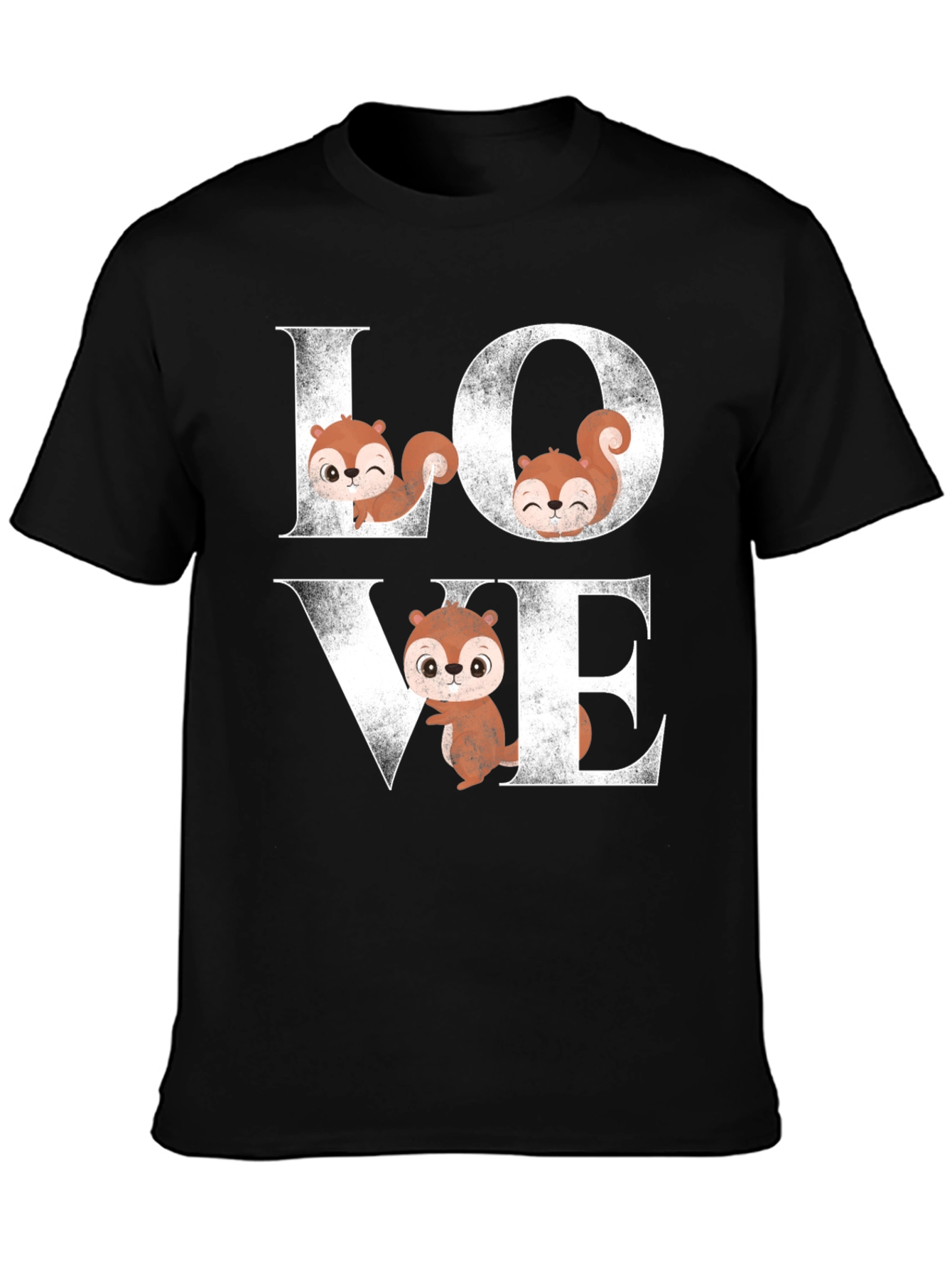 Squirrel Love Graphic T-Shirt Cute Animal Tee