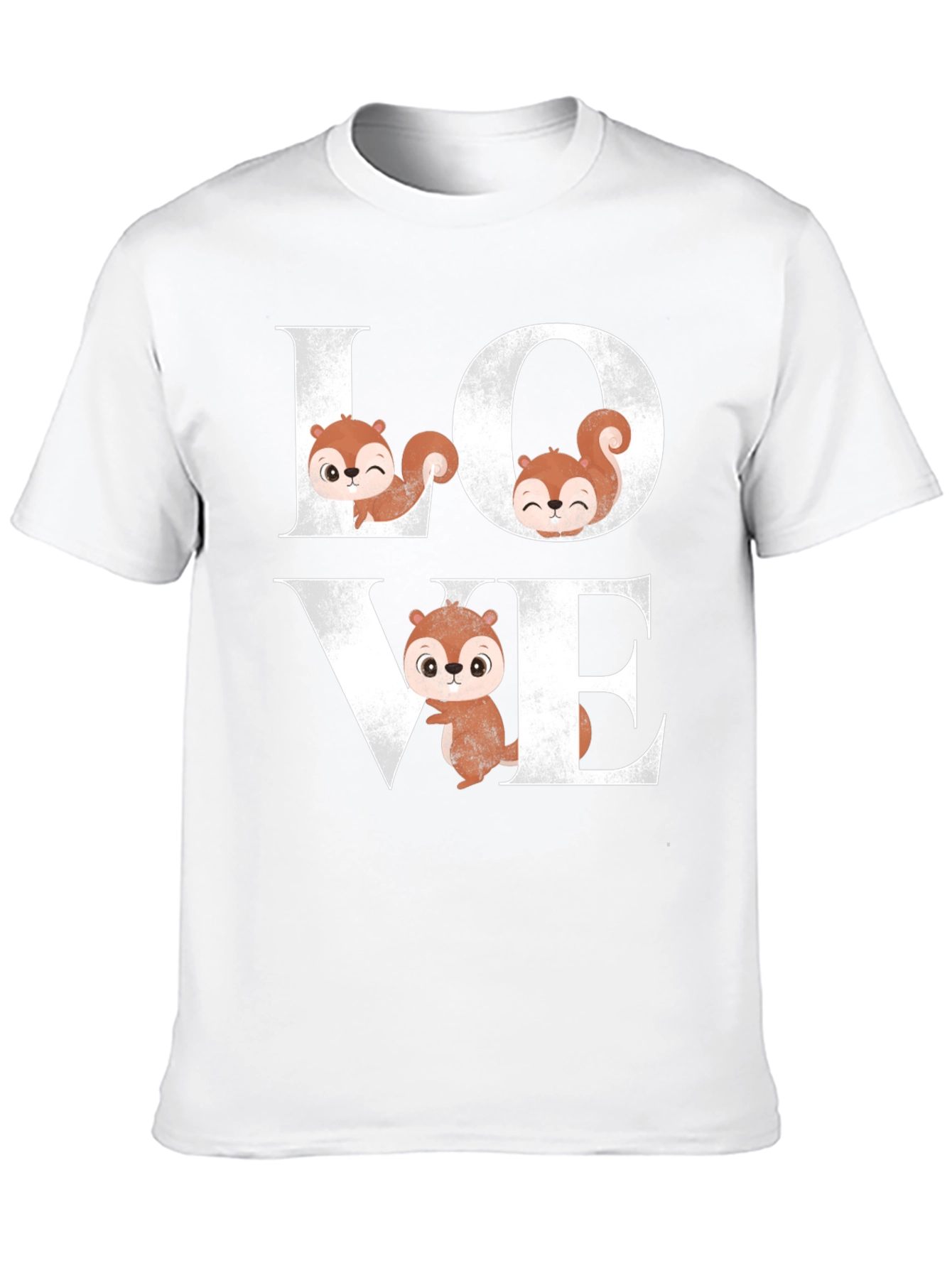 Squirrel Love Graphic T-Shirt Cute Animal Tee