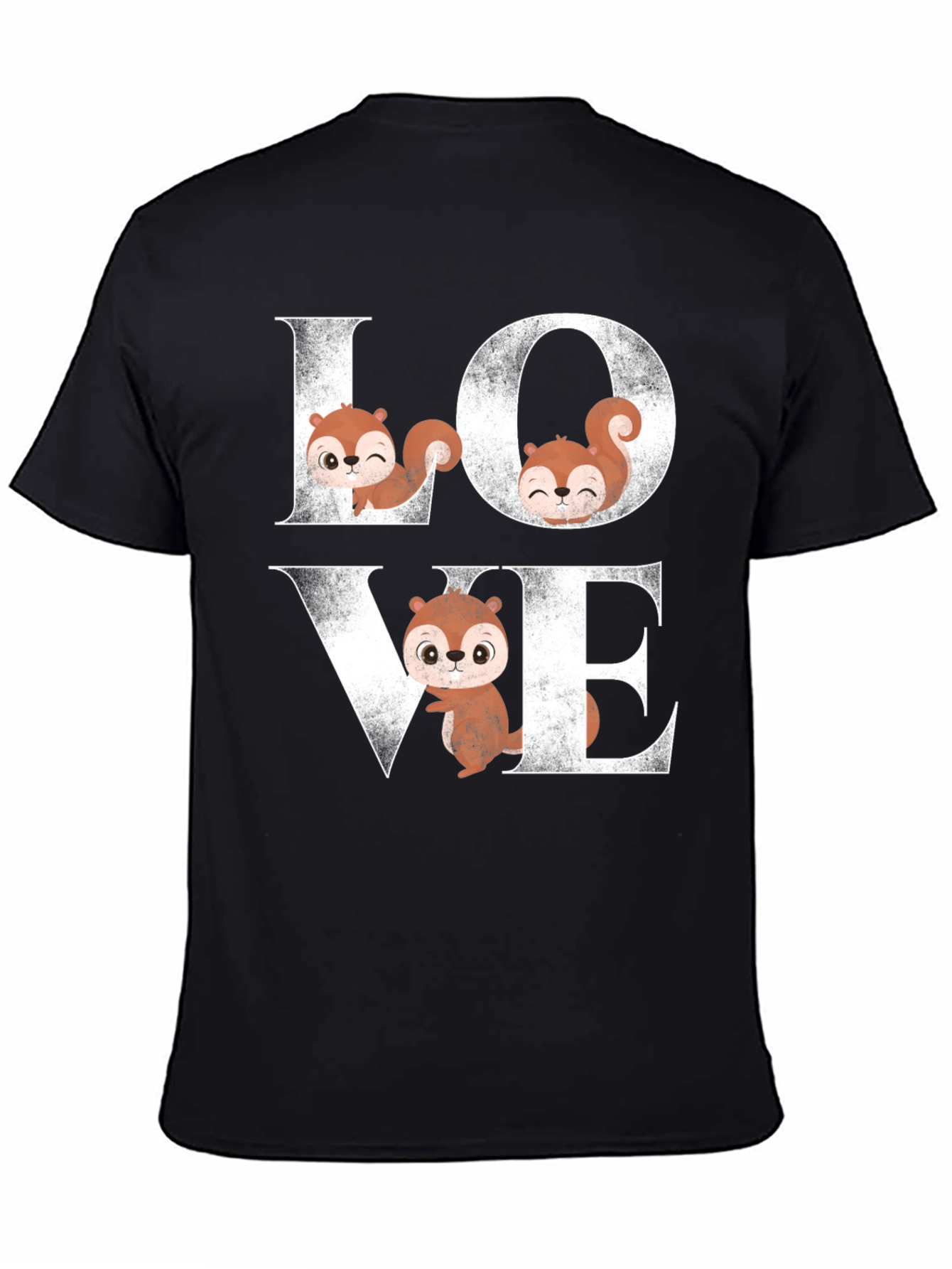 Squirrel Love Graphic T-Shirt Cute Animal Tee