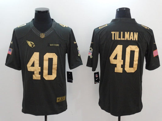 Men's Arizona Cardinals Pat Tillman #40 Black Team Game Jerseys