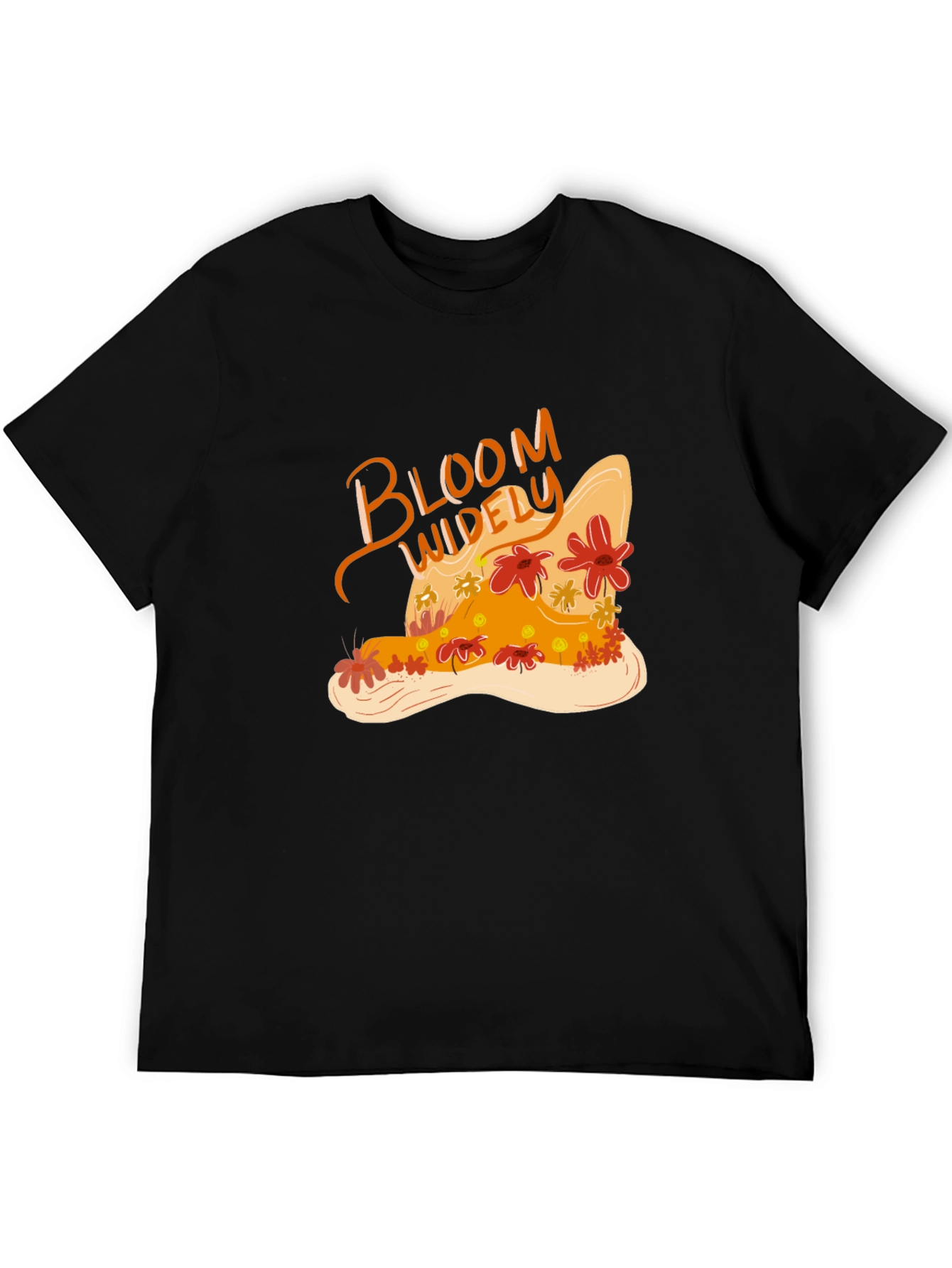 Bloom Widely Graphic Black T-Shirt