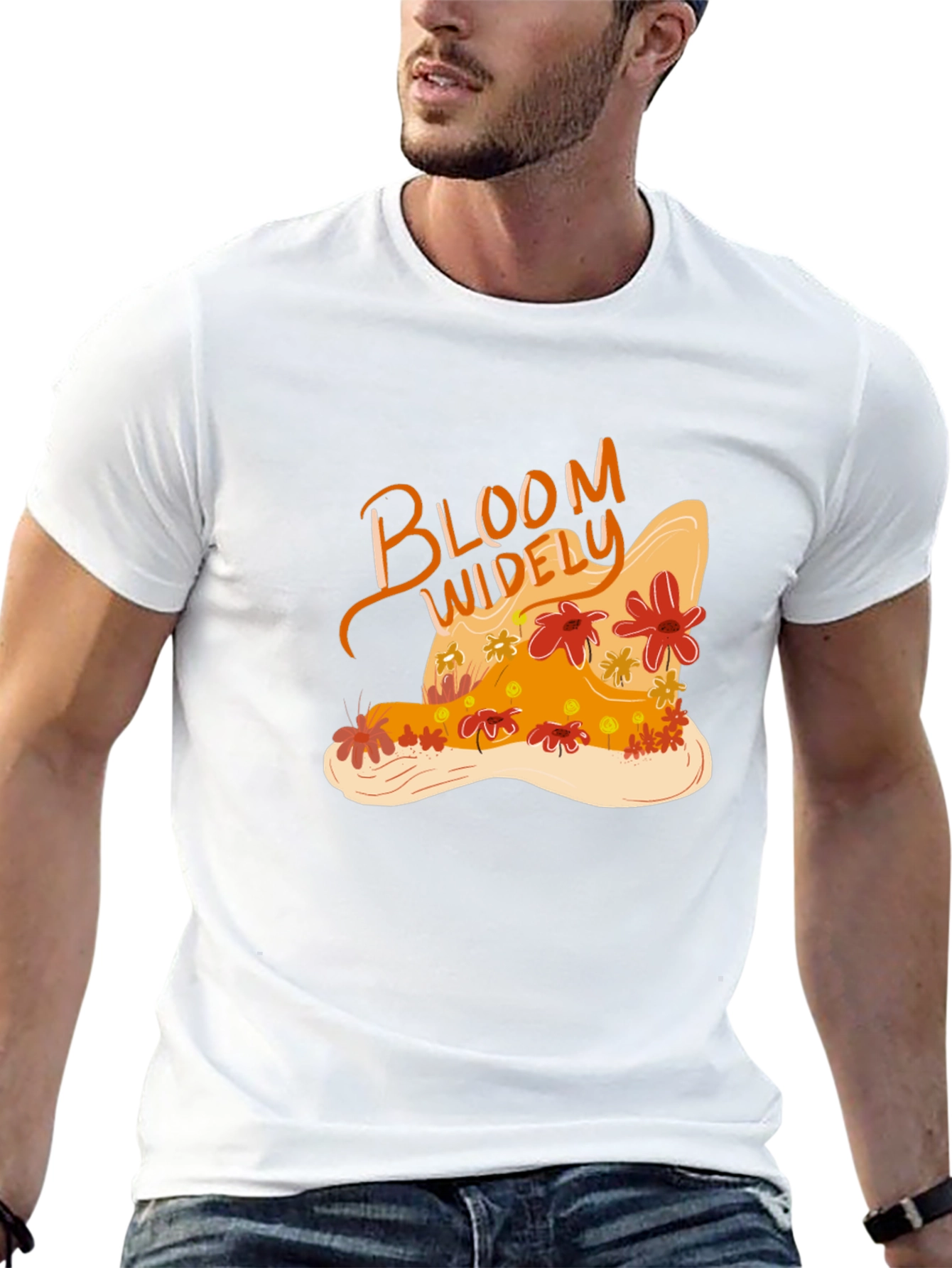Bloom Widely Graphic Black T-Shirt