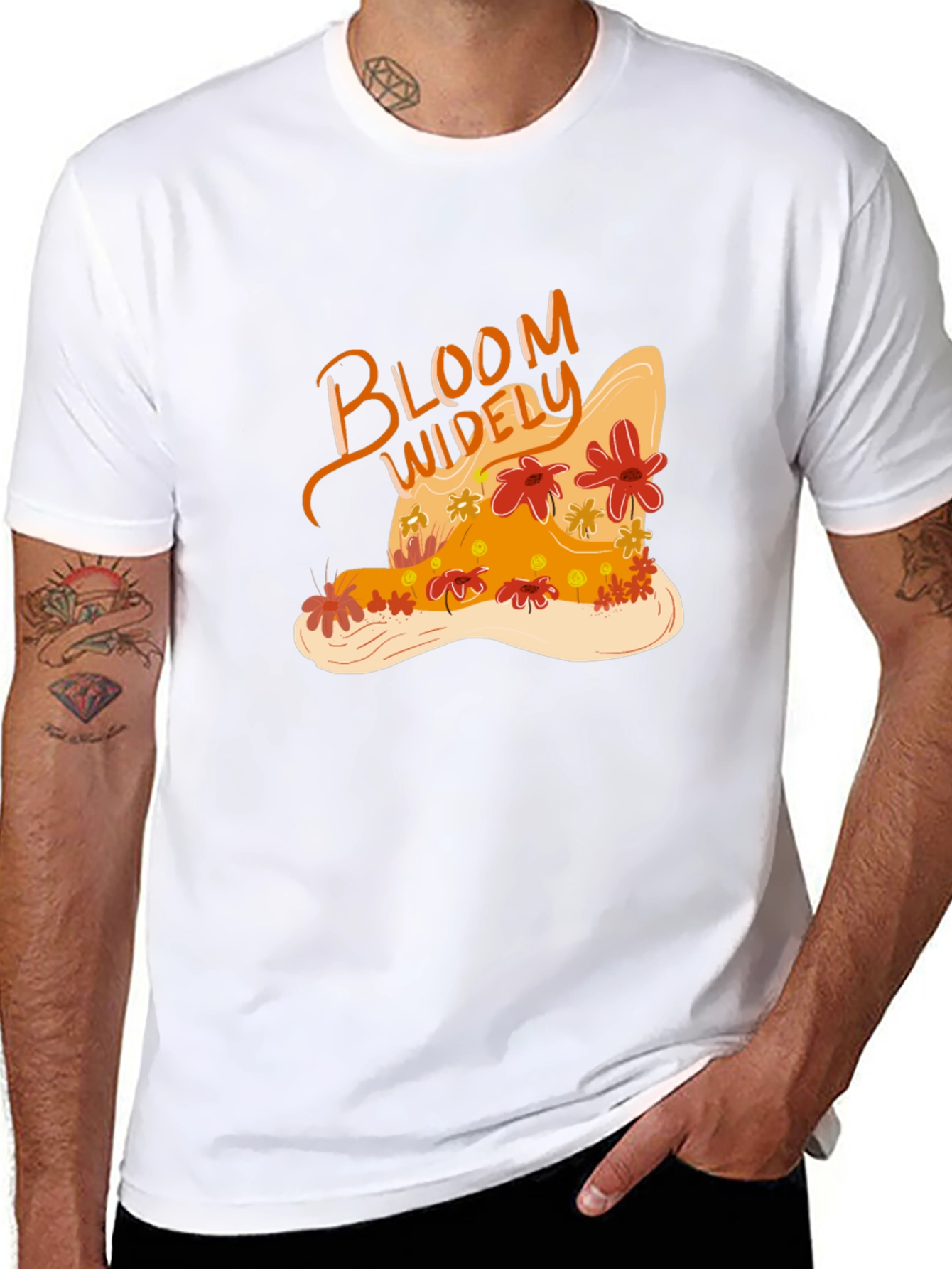 Bloom Widely Graphic Black T-Shirt