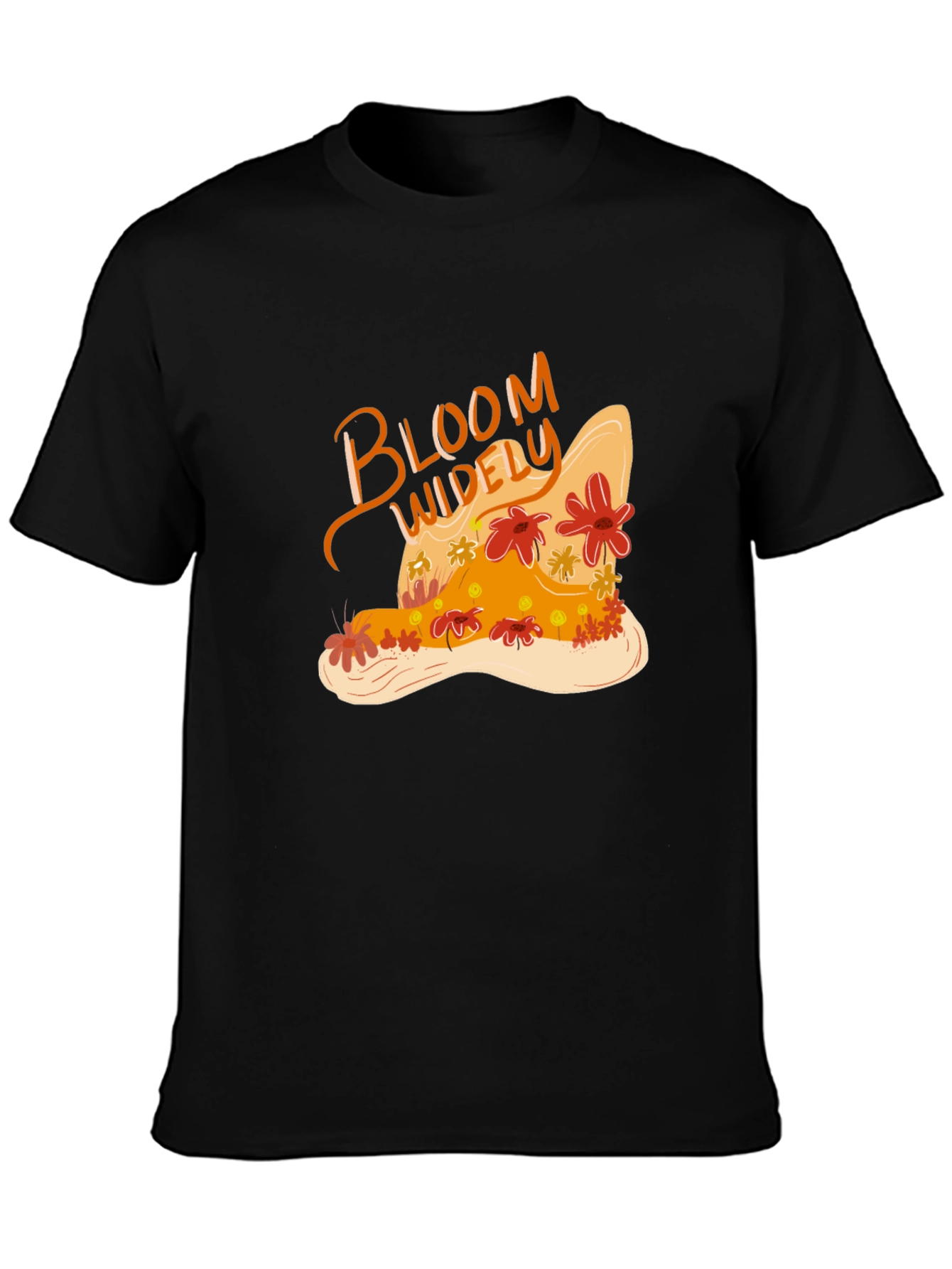 Bloom Widely Graphic Black T-Shirt