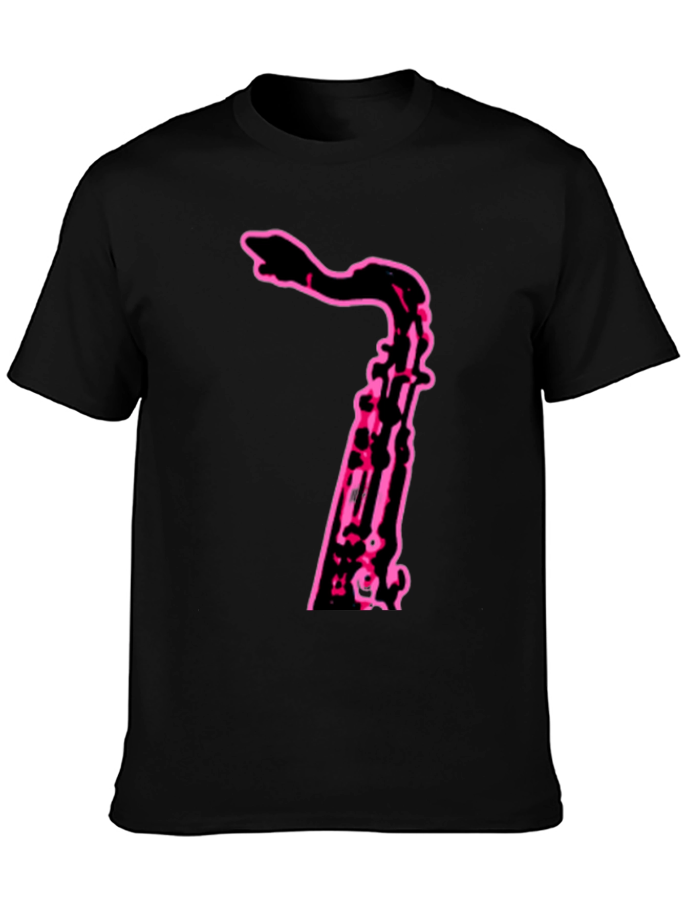 Neon Saxophone Graphic Tee - Cool Music Shirt
