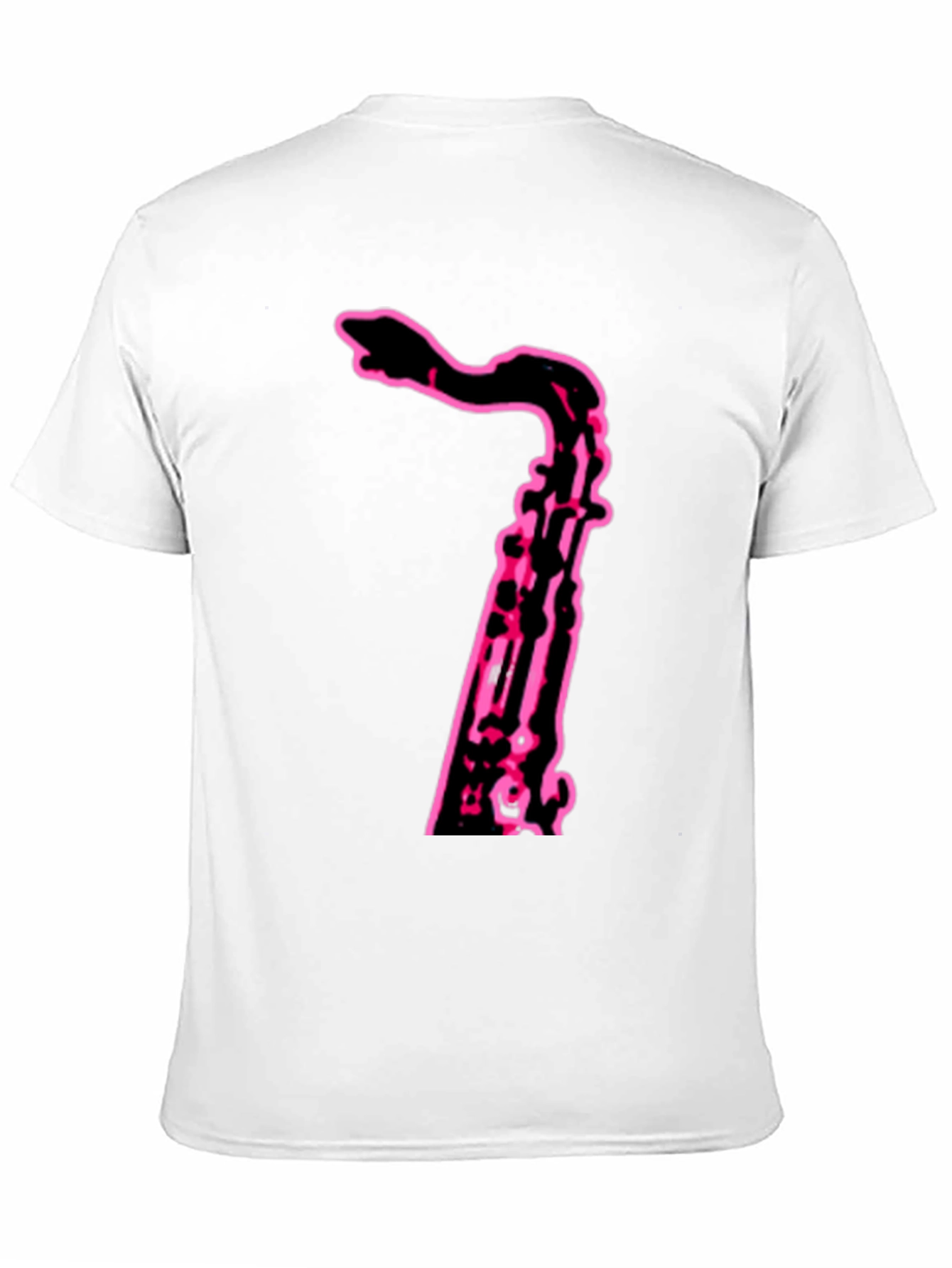 Neon Saxophone Graphic Tee - Cool Music Shirt
