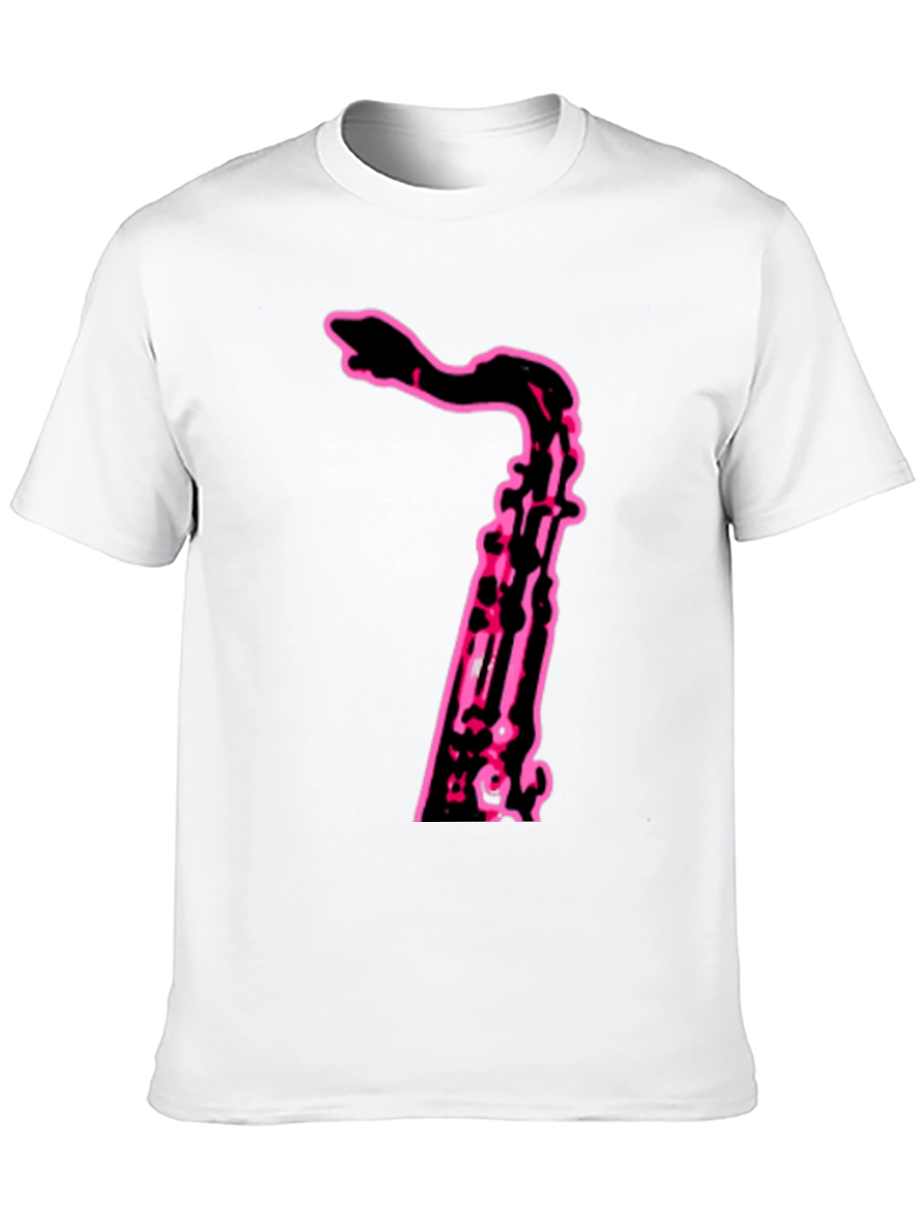 Neon Saxophone Graphic Tee - Cool Music Shirt