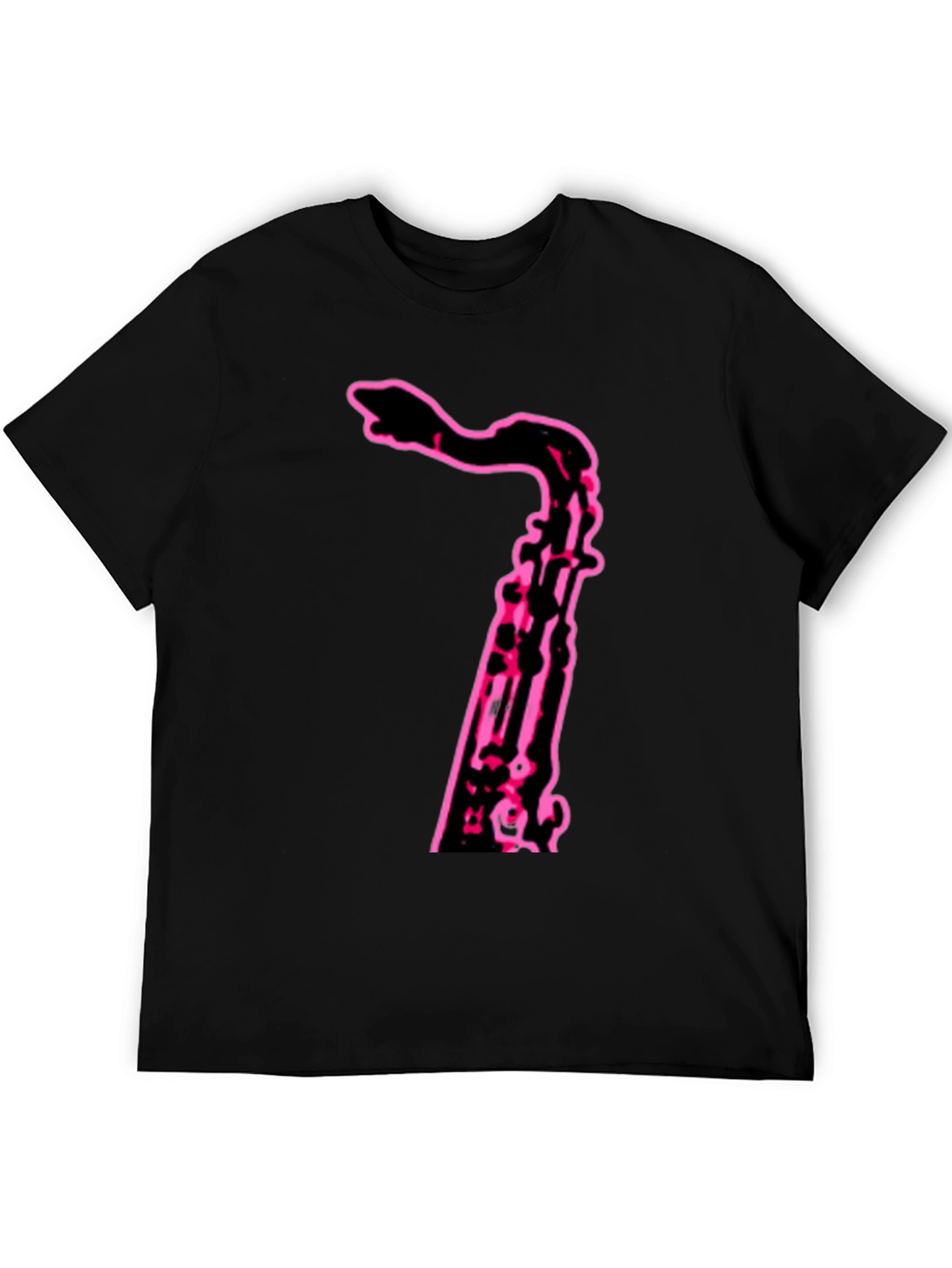 Neon Saxophone Graphic Tee - Cool Music Shirt