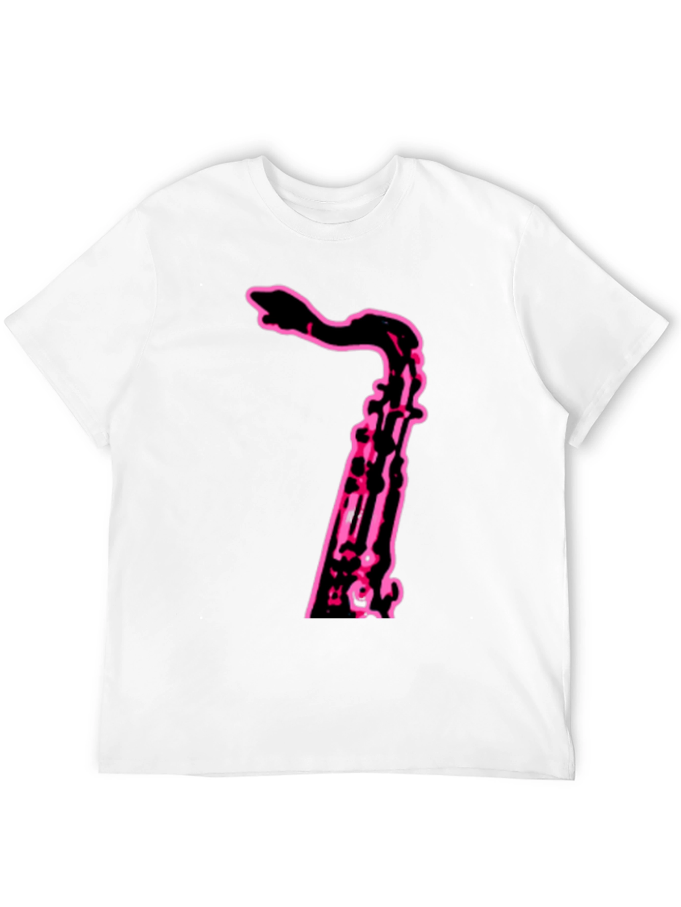 Neon Saxophone Graphic Tee - Cool Music Shirt