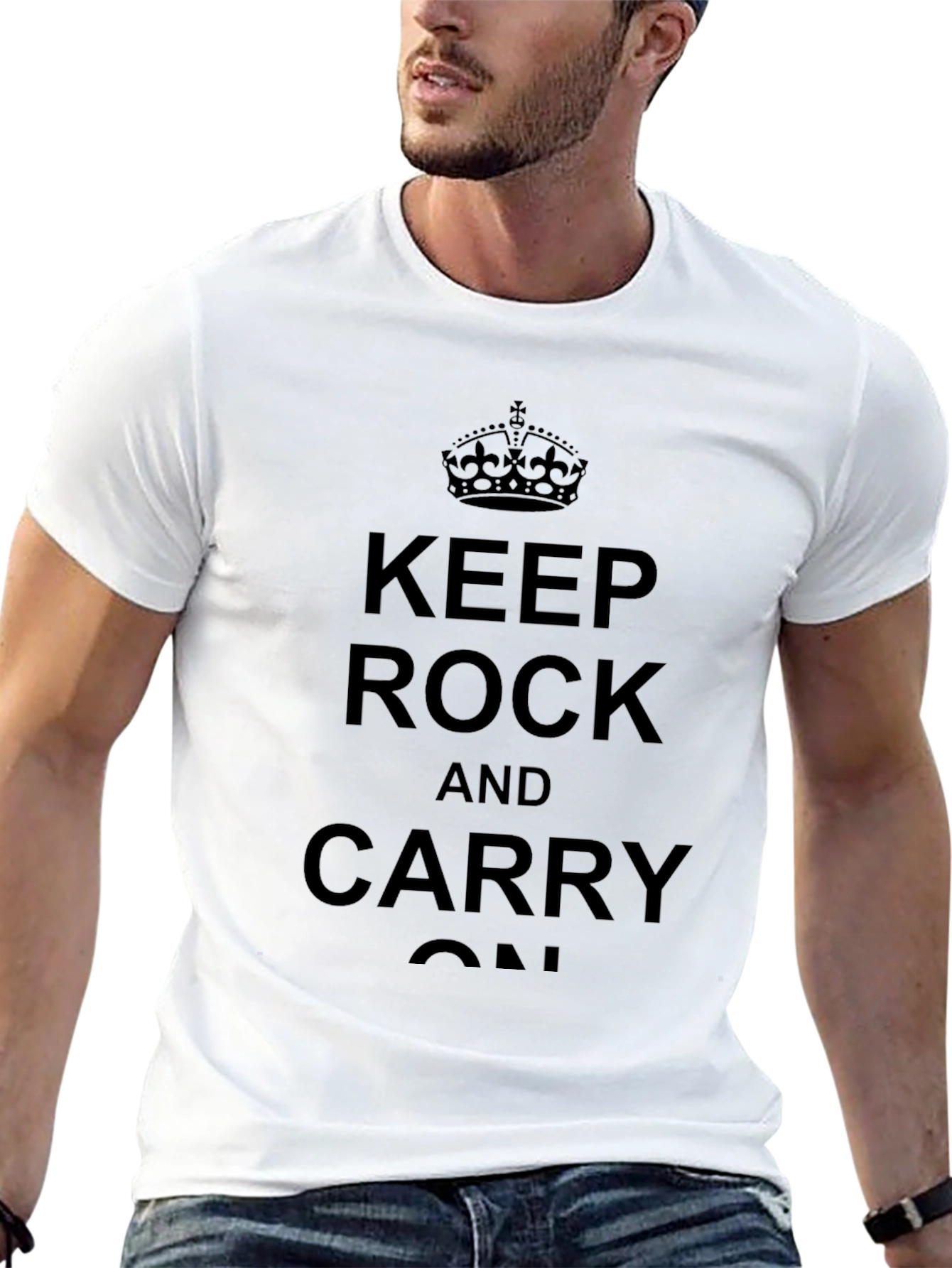 Keep Rock and Carry On Black T-Shirt