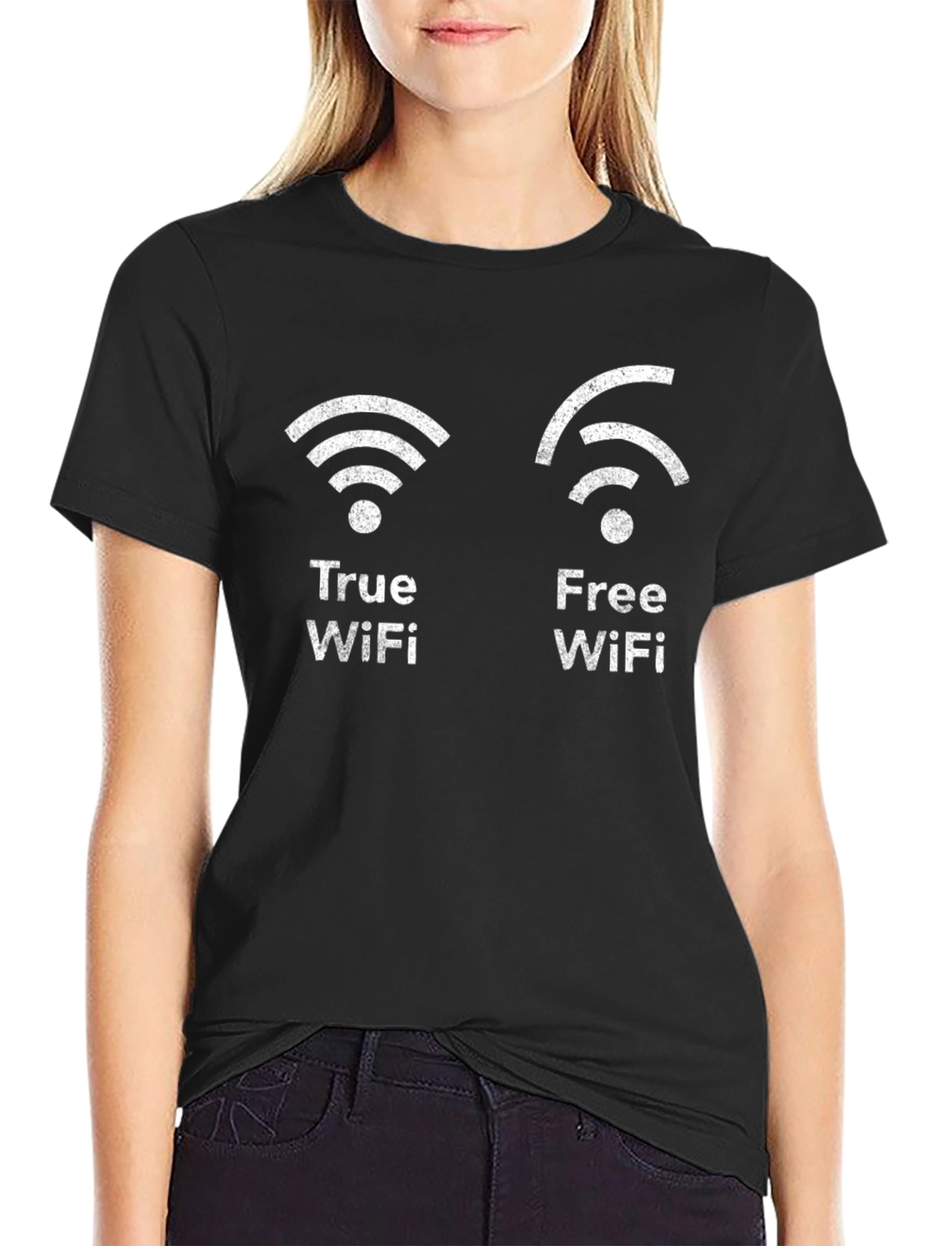 True vs Free WiFi Graphic Tee