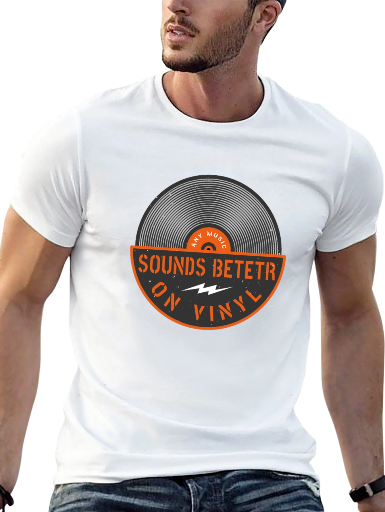 Sounds Betetr On Vinyl Black T-Shirt
