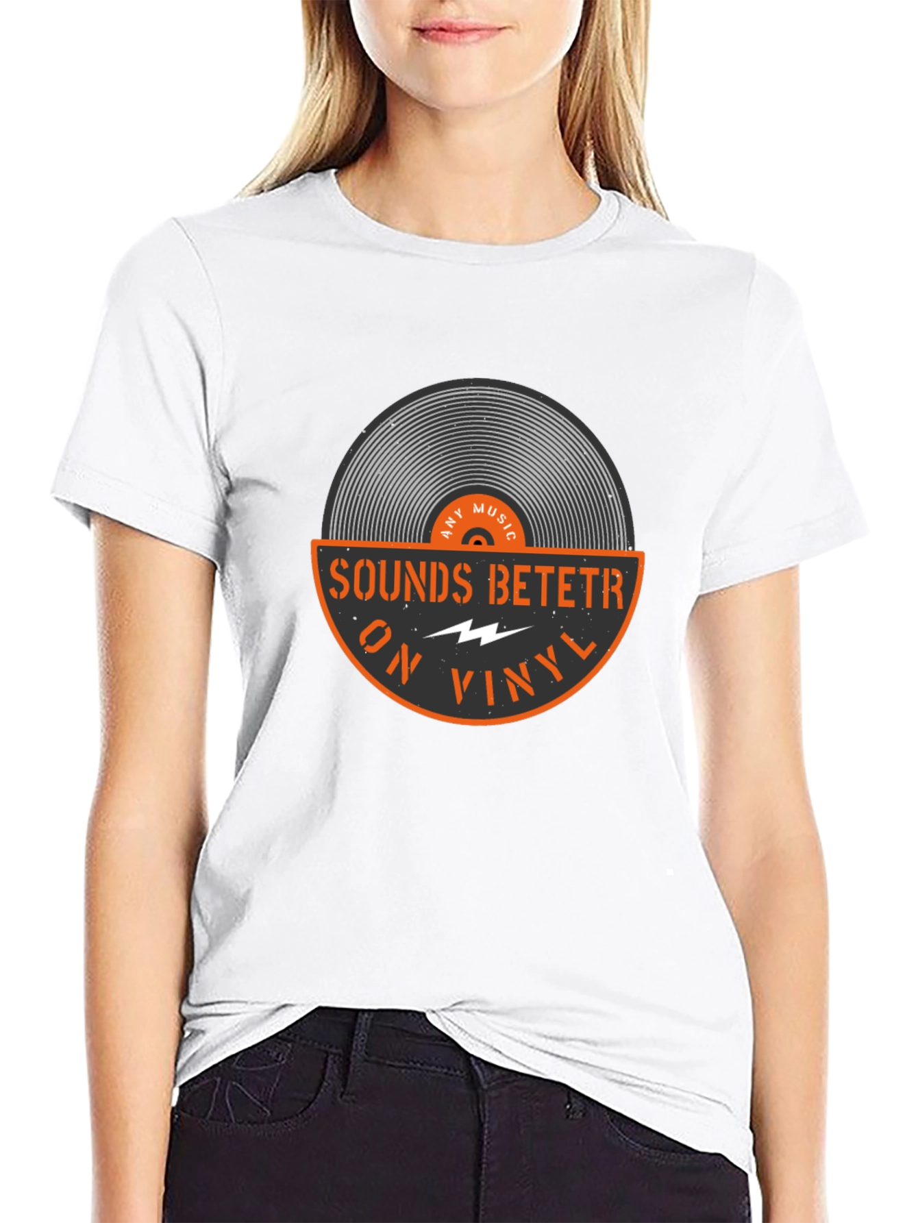Sounds Betetr On Vinyl Black T-Shirt
