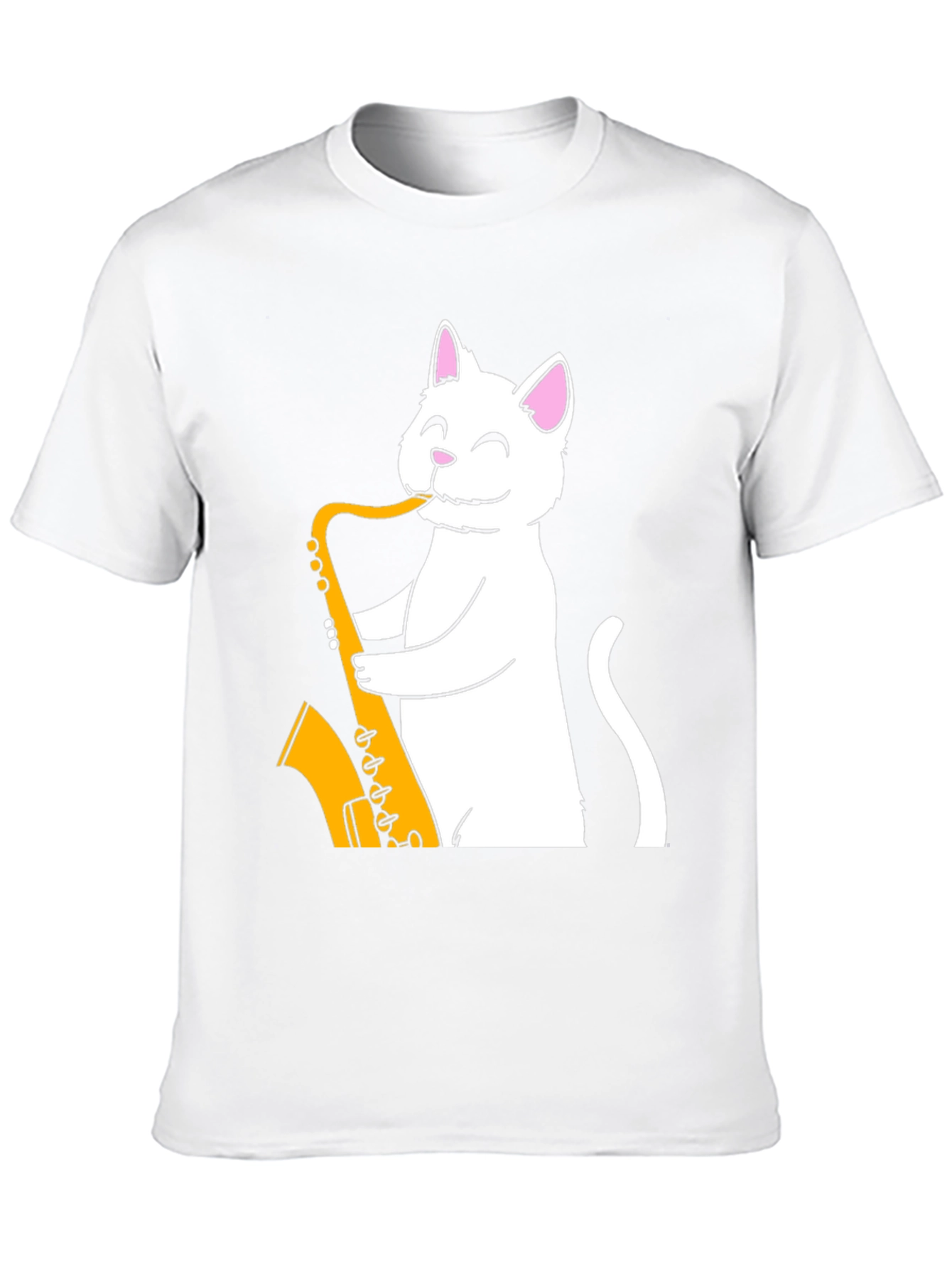 Cat Saxophone Player T-Shirt - Funny Musician Tee