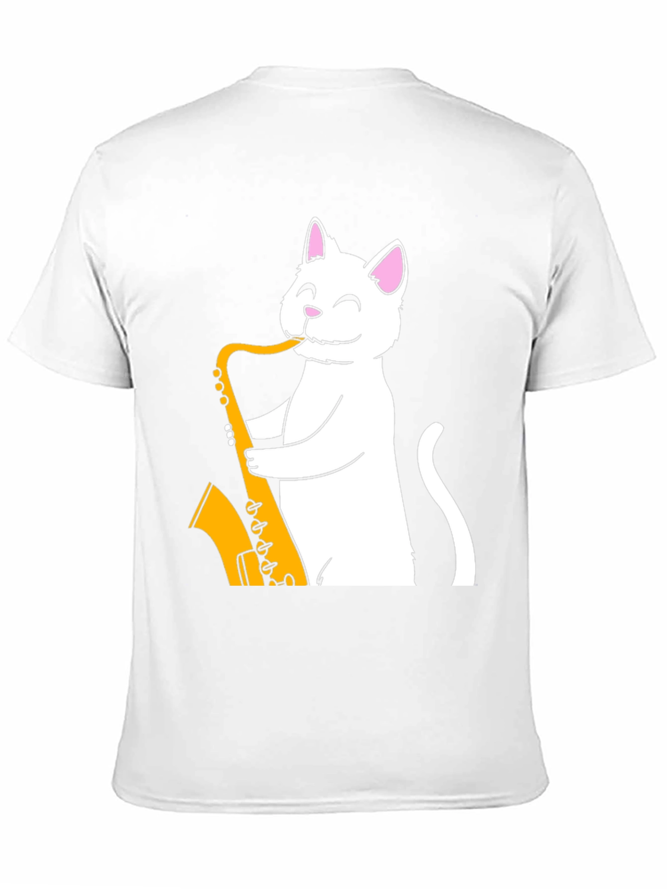 Cat Saxophone Player T-Shirt - Funny Musician Tee