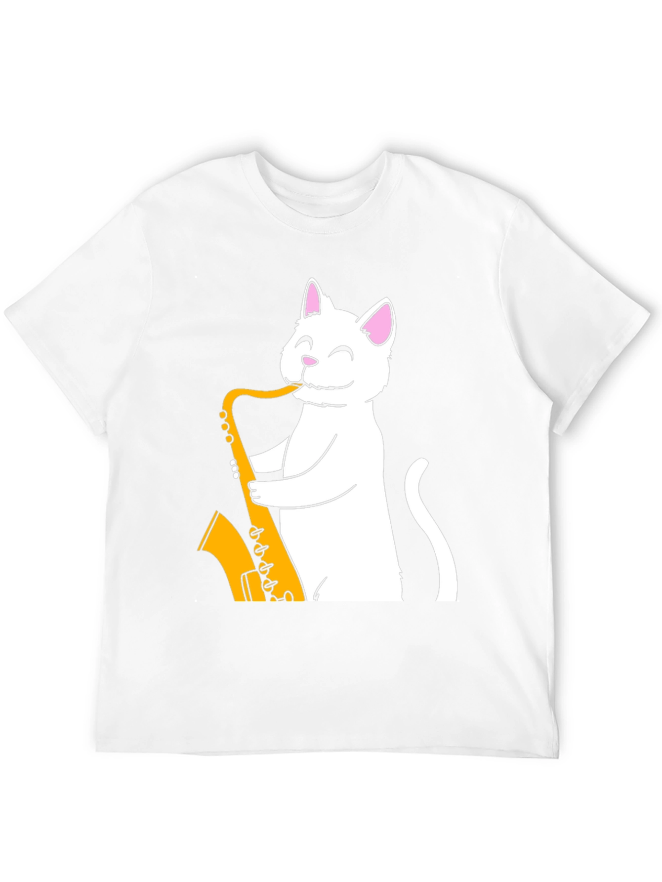 Cat Saxophone Player T-Shirt - Funny Musician Tee