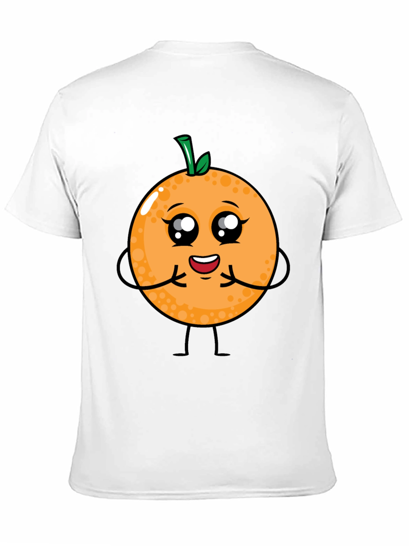 Cute Cartoon Orange Fruit Graphic T-Shirt