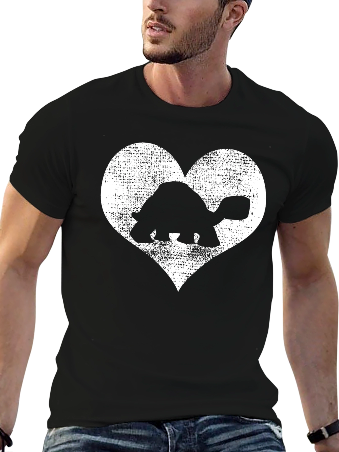 Turtle Heart T-Shirt - Black