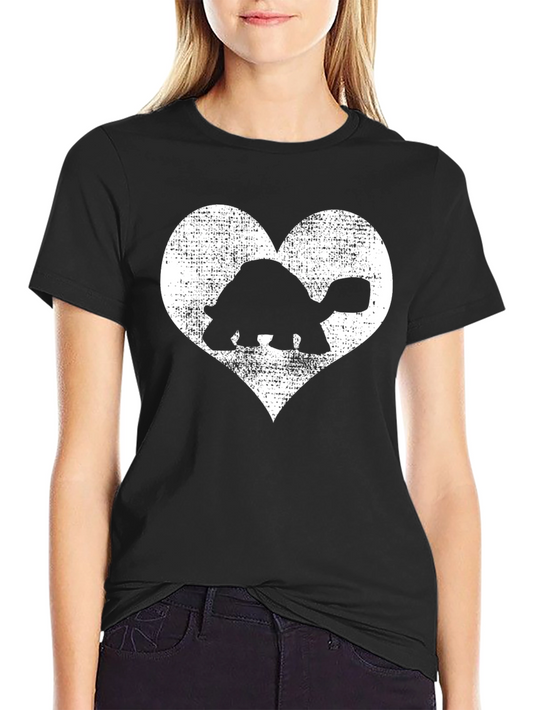 Turtle Heart T-Shirt - Black