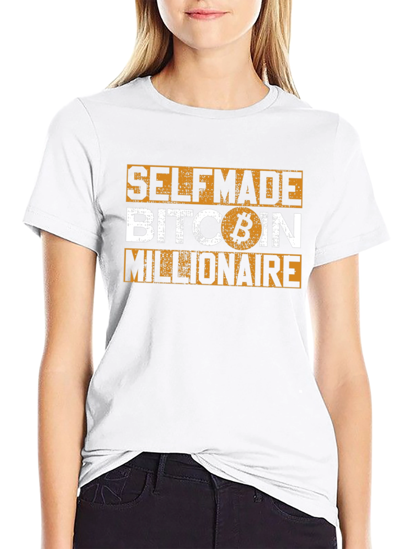Self Made Bitcoin Millionaire Black Graphic Tee