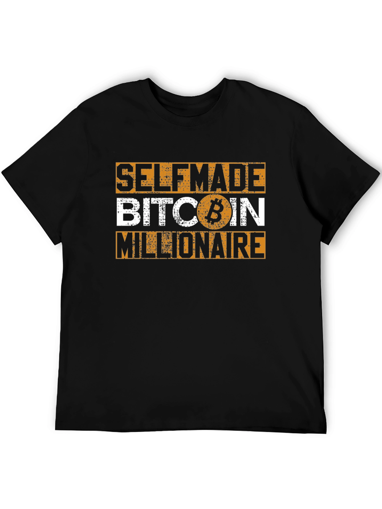 Self Made Bitcoin Millionaire Black Graphic Tee