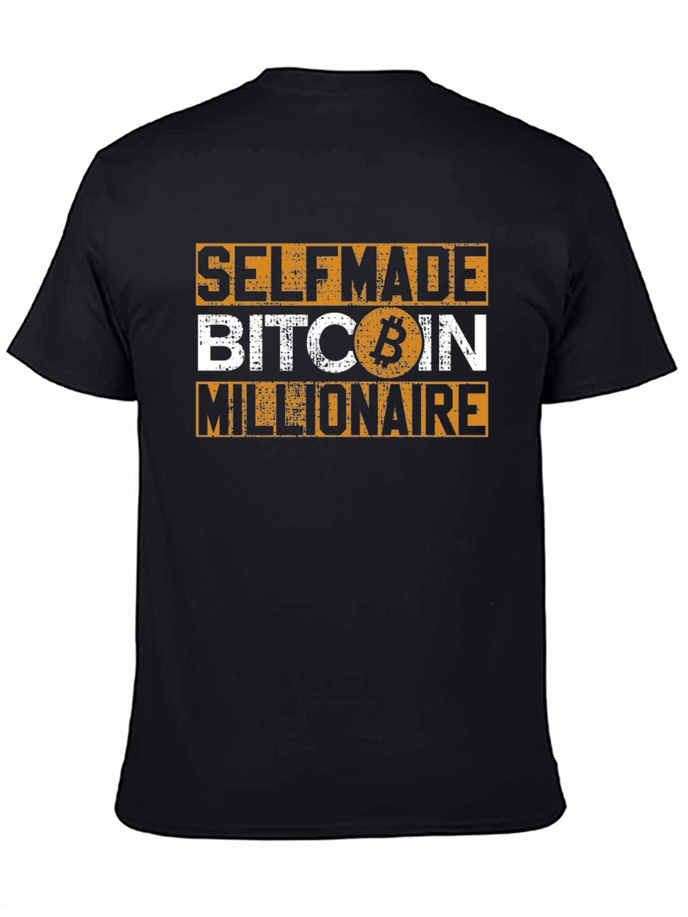 Self Made Bitcoin Millionaire Black Graphic Tee