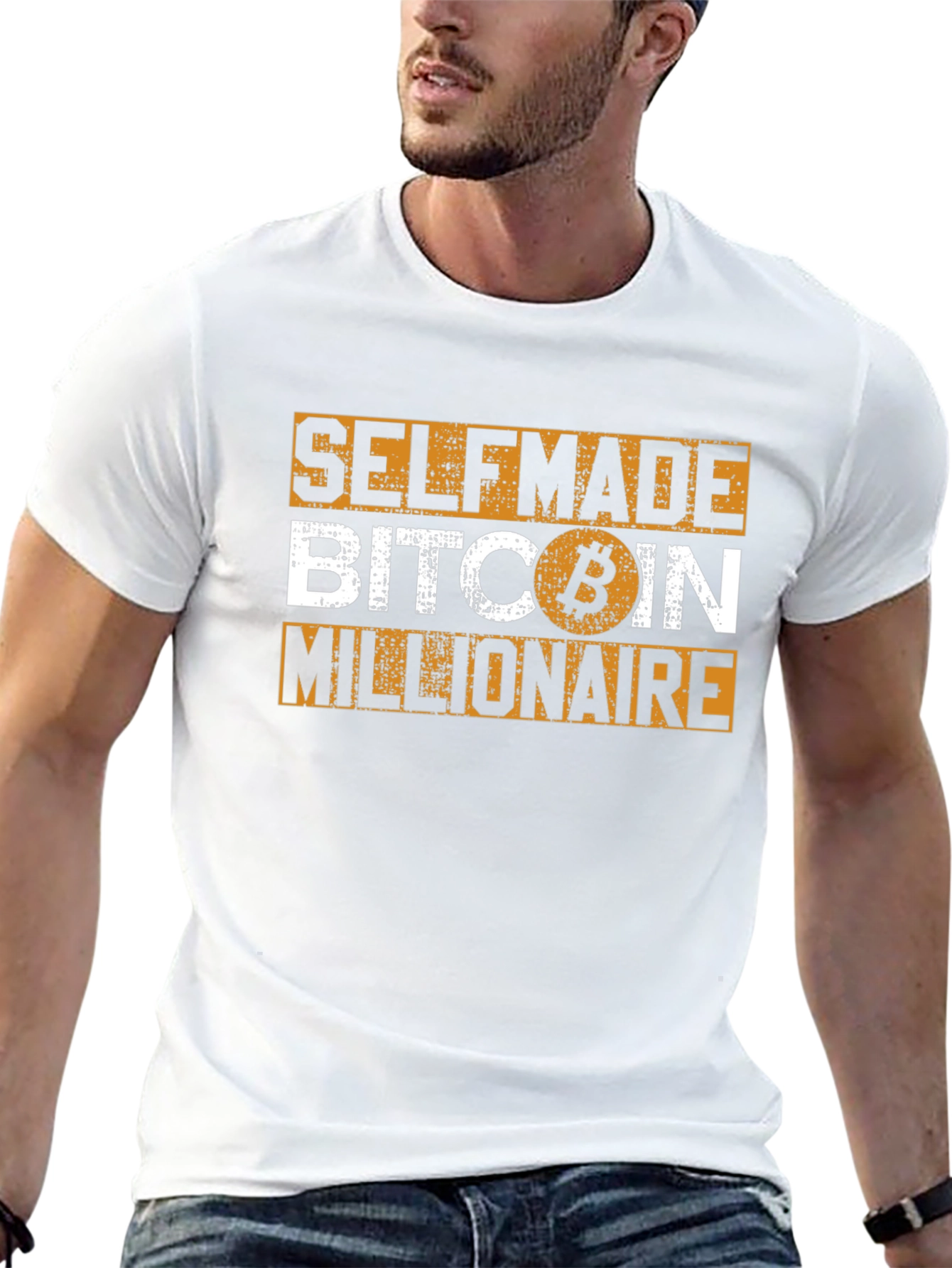 Self Made Bitcoin Millionaire Black Graphic Tee