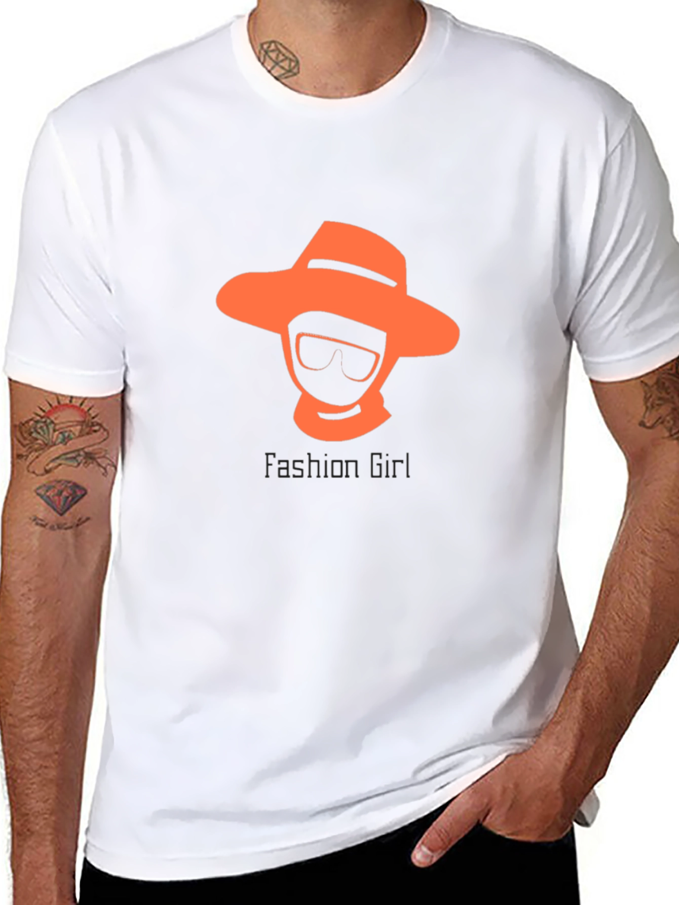 Stylish Fashion Girl Graphic T-Shirt - Casual Comfort