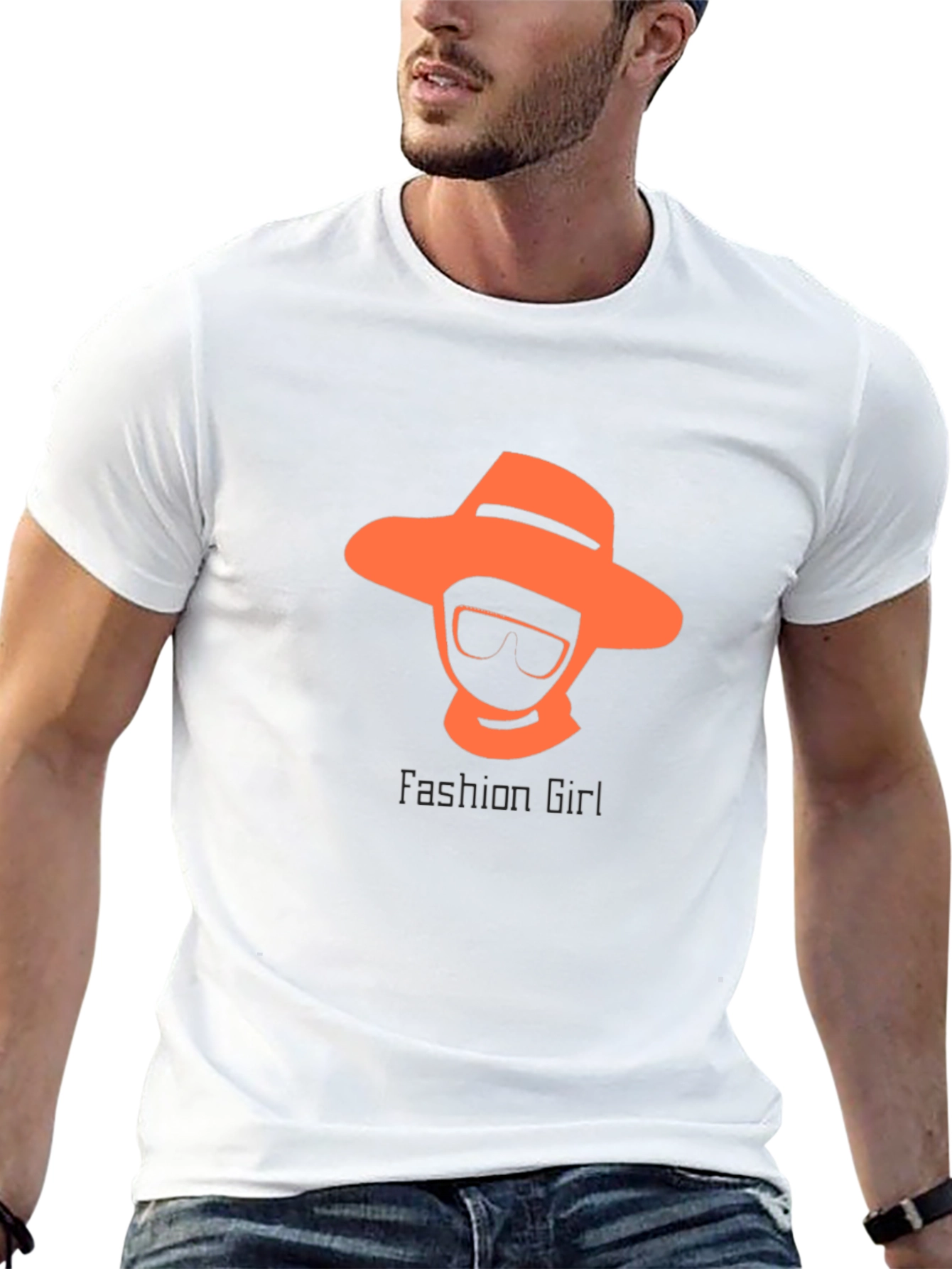 Stylish Fashion Girl Graphic T-Shirt - Casual Comfort