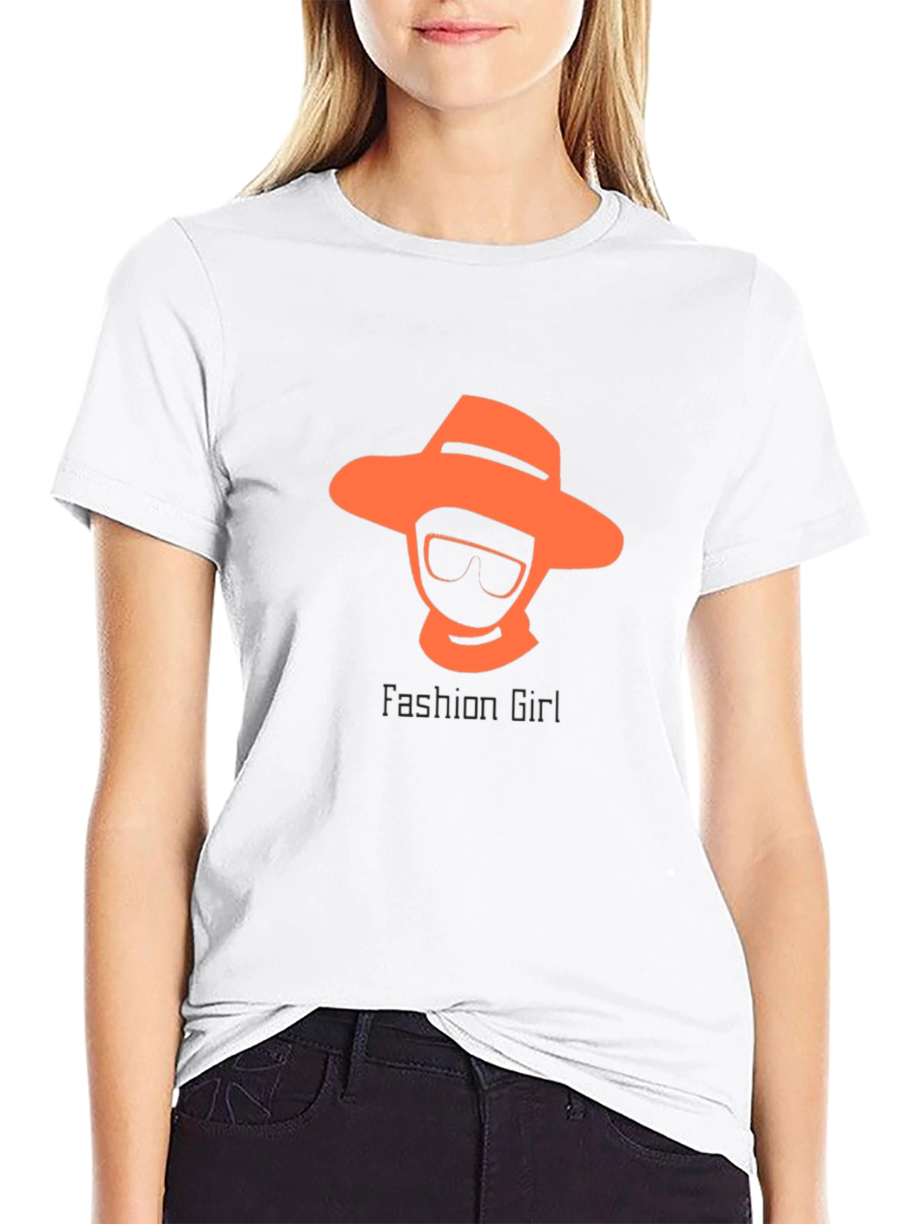 Stylish Fashion Girl Graphic T-Shirt - Casual Comfort