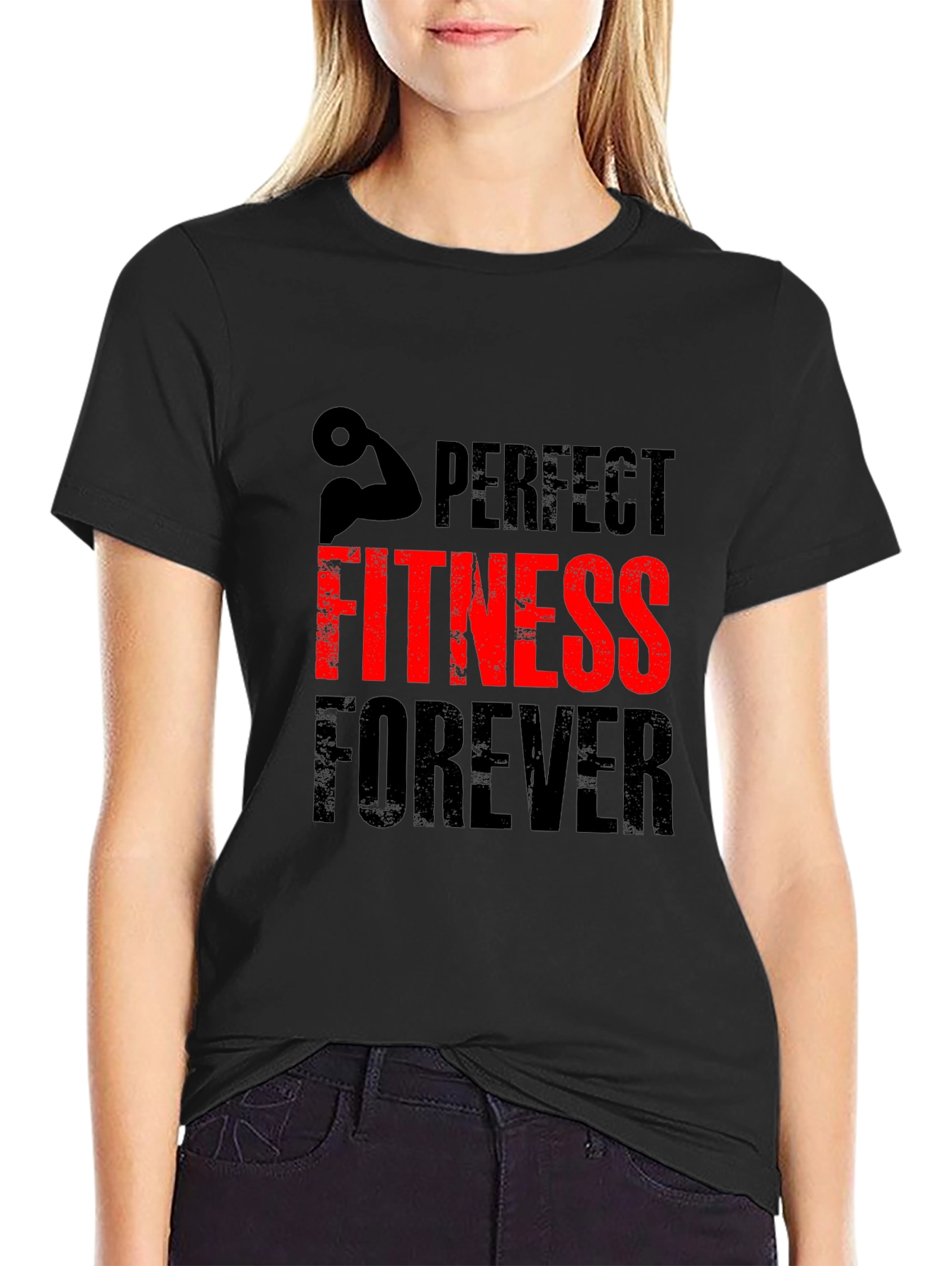Perfect Fitness Forever Black T-Shirt