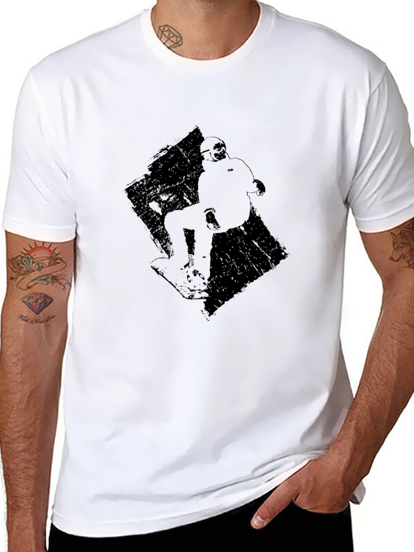 Snowboarder Graphic Black Tee