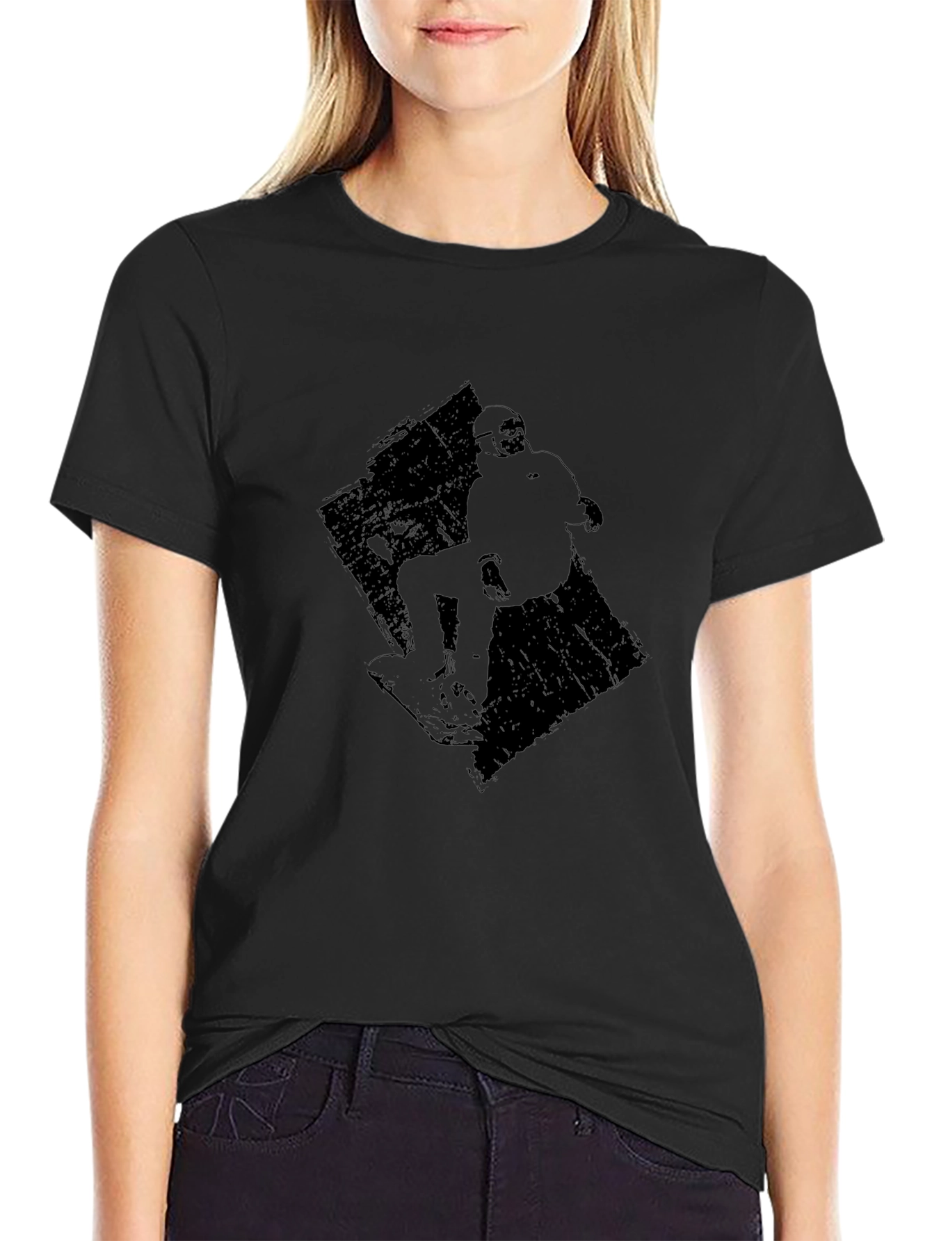 Snowboarder Graphic Black Tee