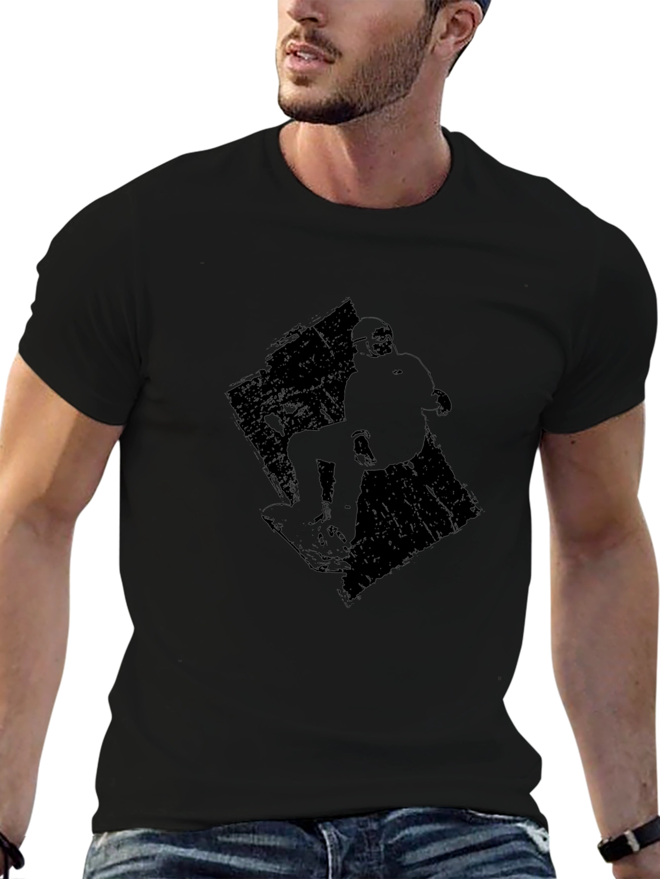 Snowboarder Graphic Black Tee